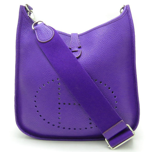 Hermes Evelyne Purple Taurillon Clemence Leather Shoulder Bag ( )