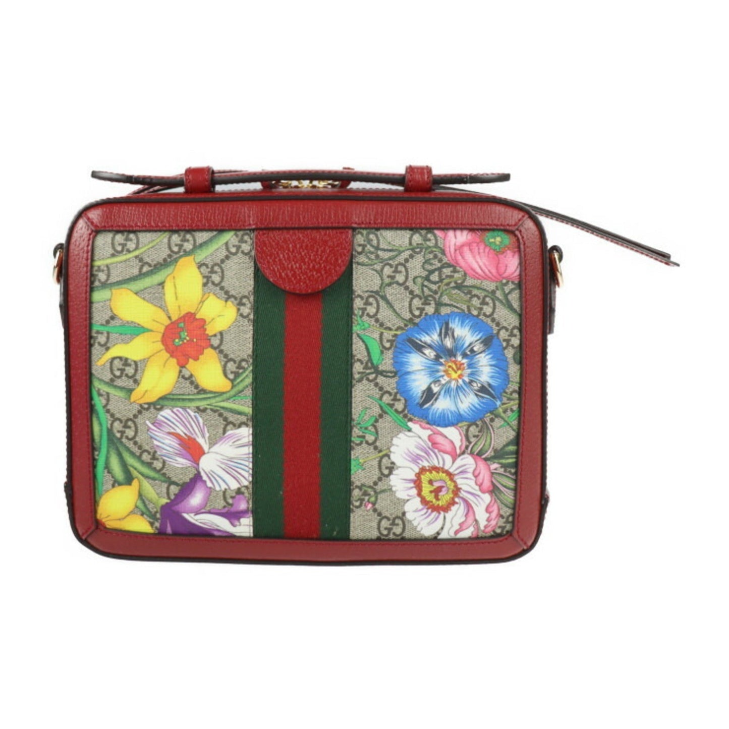 Gucci Lou Leather Canvas Shoulder Bag