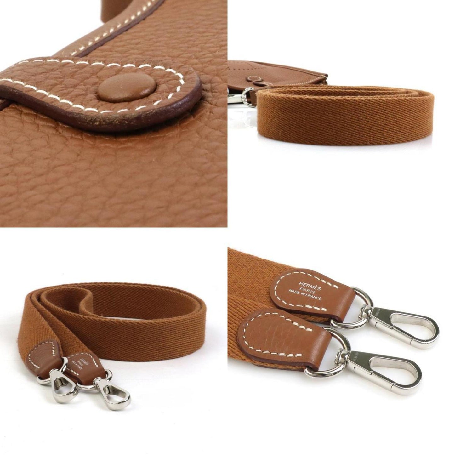 Hermes Gold Taurillon Clemence Leather Shoulder Bag ( )