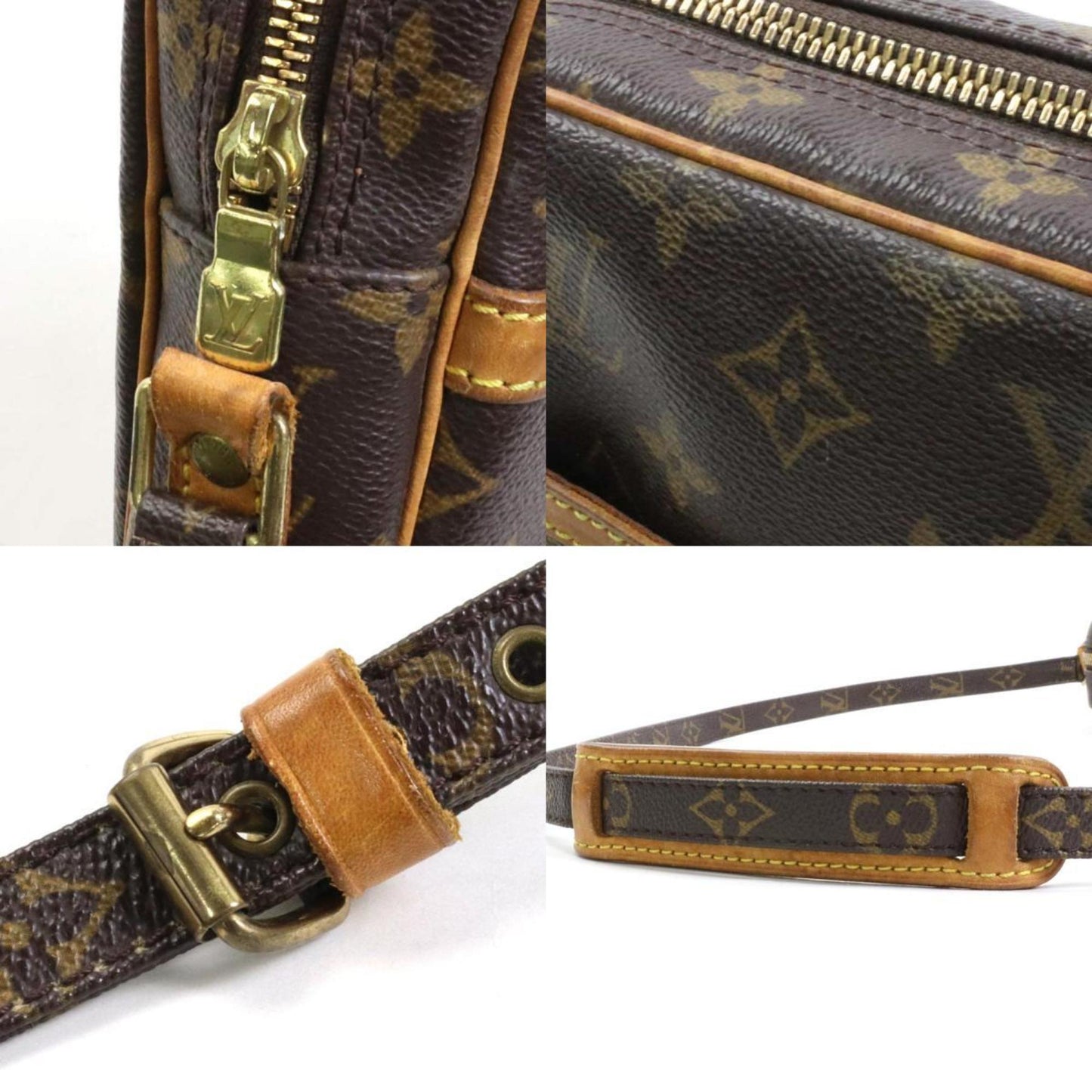 LOUIS VUITTON Crossbody Shoulder Bag Monogram Danube Canvas Brown Unisex