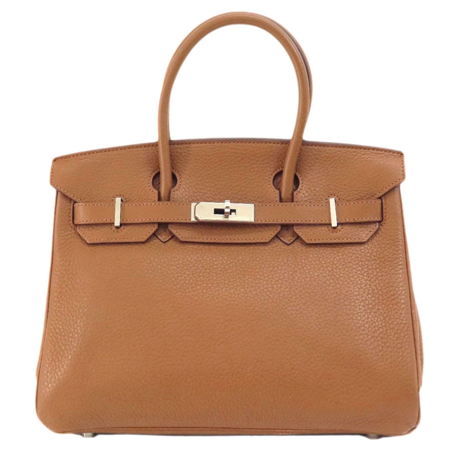 Hermes Brown Taurillon Clemence Leather Handbag ( )