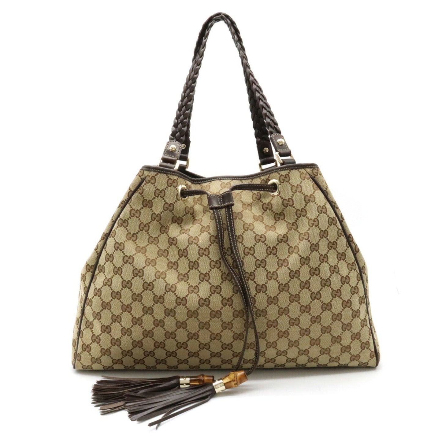 Gucci Leather Canvas Tote