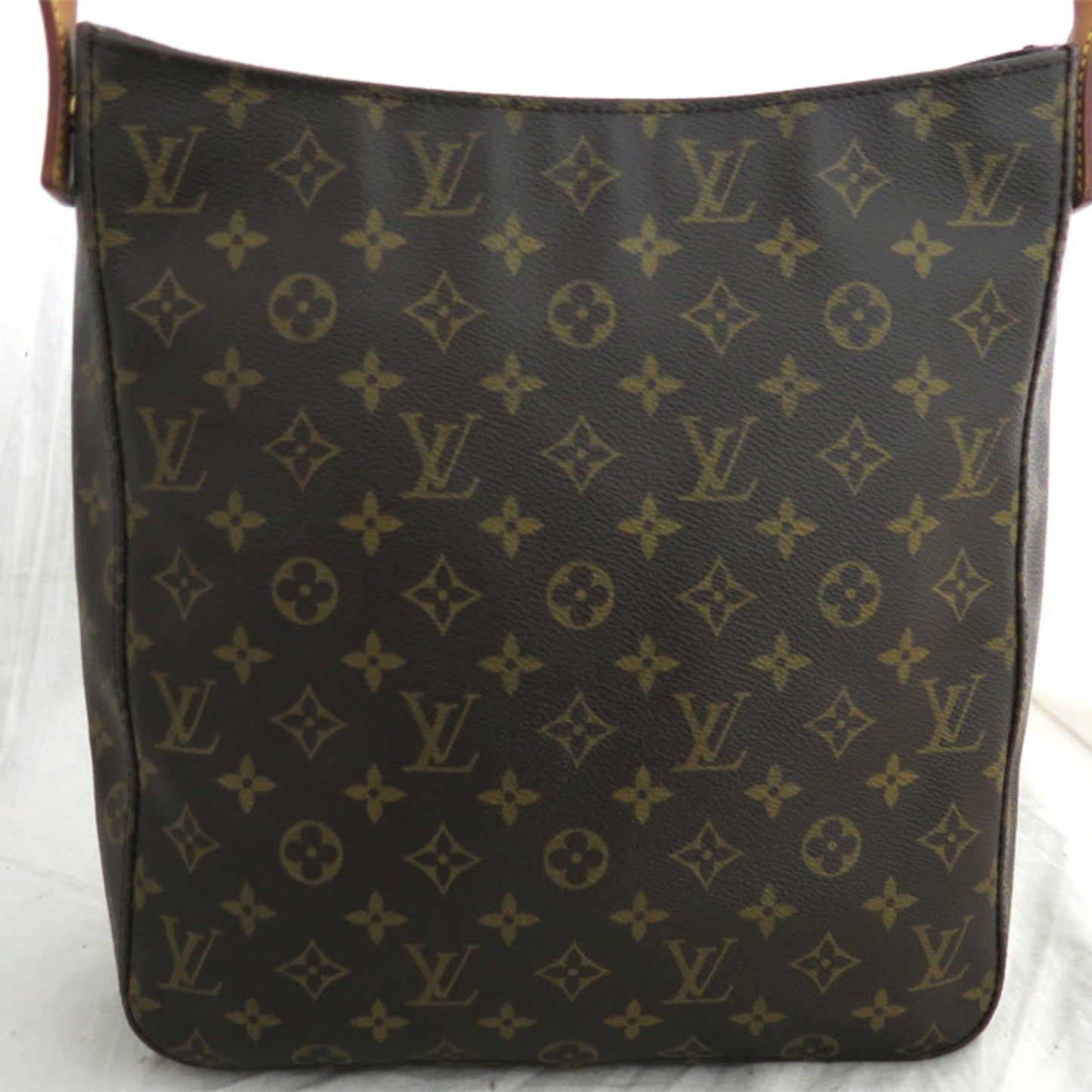 Louis Vuitton Bag Monogram Looping MM Brown x Gold Hardware Canvas Shoulder One Women's