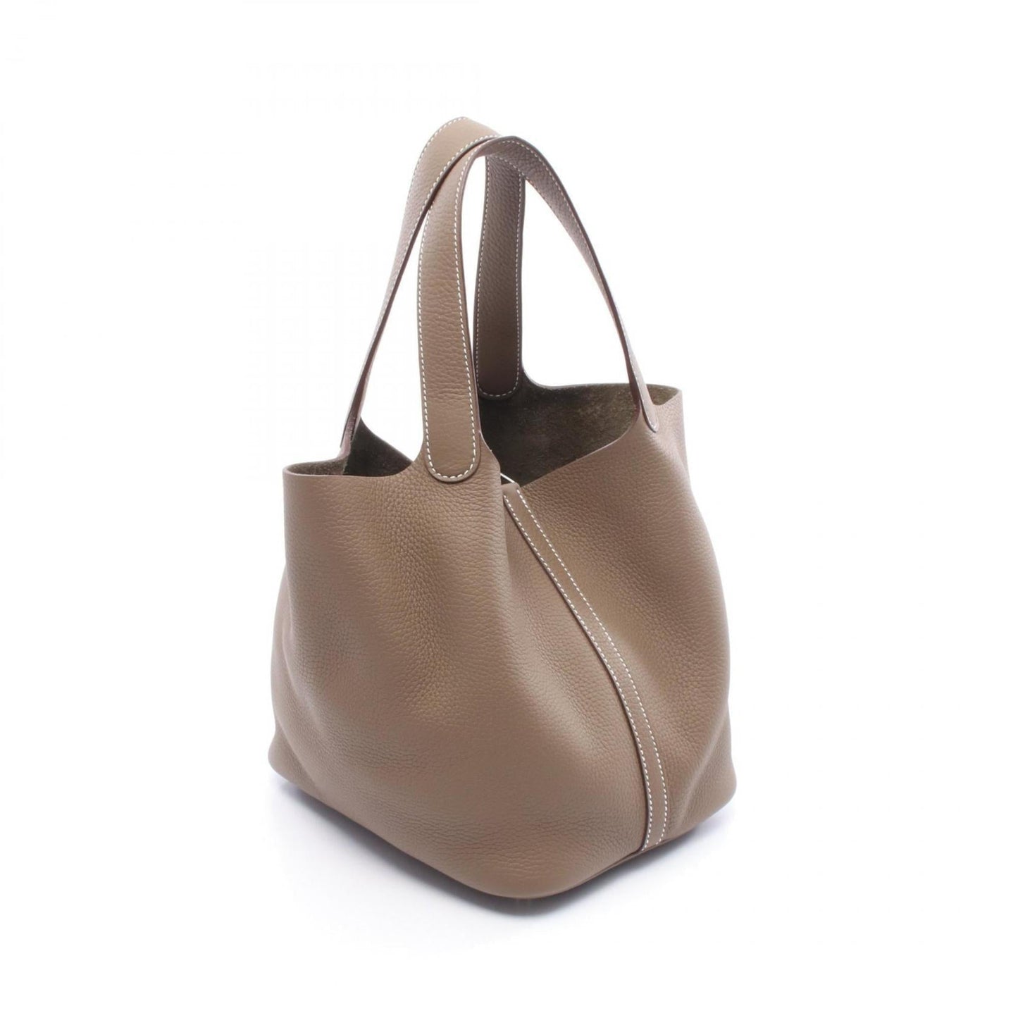 Hermes Brown Taurillon Clemence Leather Handbag ( )