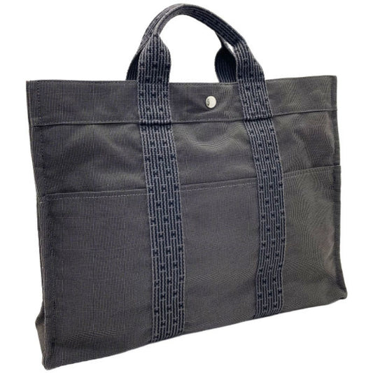 Hermes Gray Nylon Canvas Tote Bag ( )