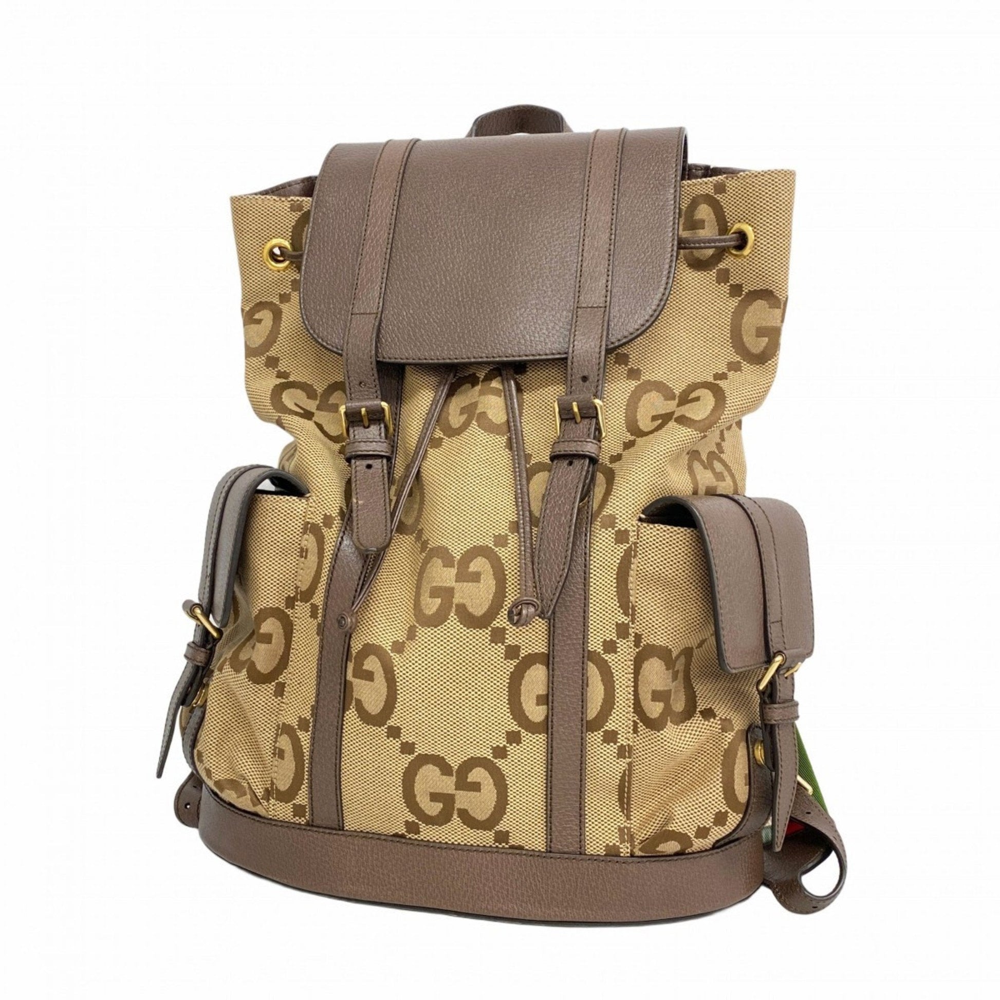 Gucci Leather Canvas Backpack