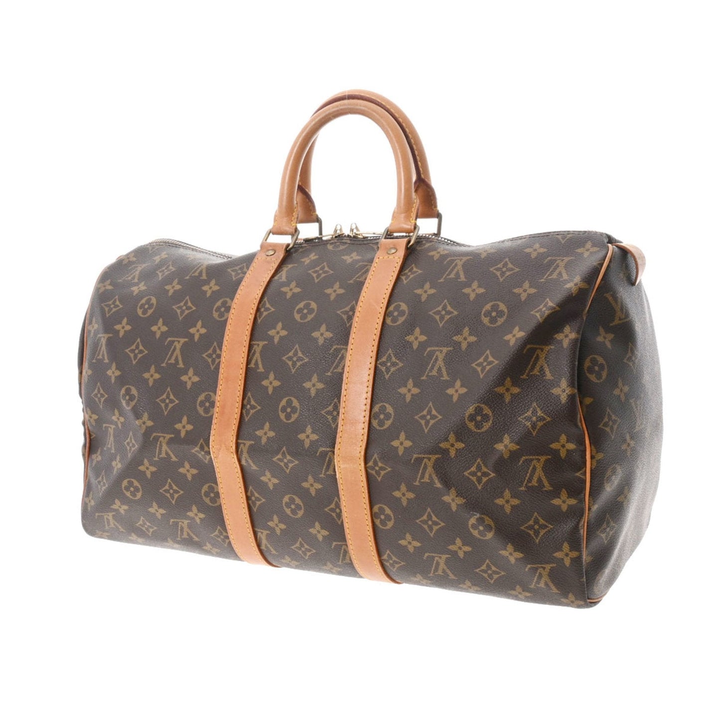 LOUIS VUITTON Monogram Keepall 45 Brown Women's Canvas Boston Bag
