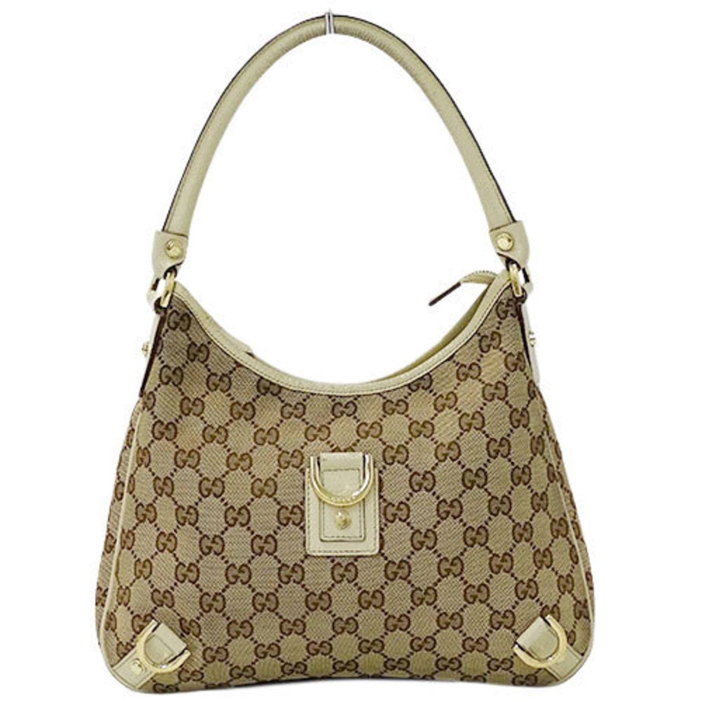 Gucci Lou Leather Canvas Shoulder Bag