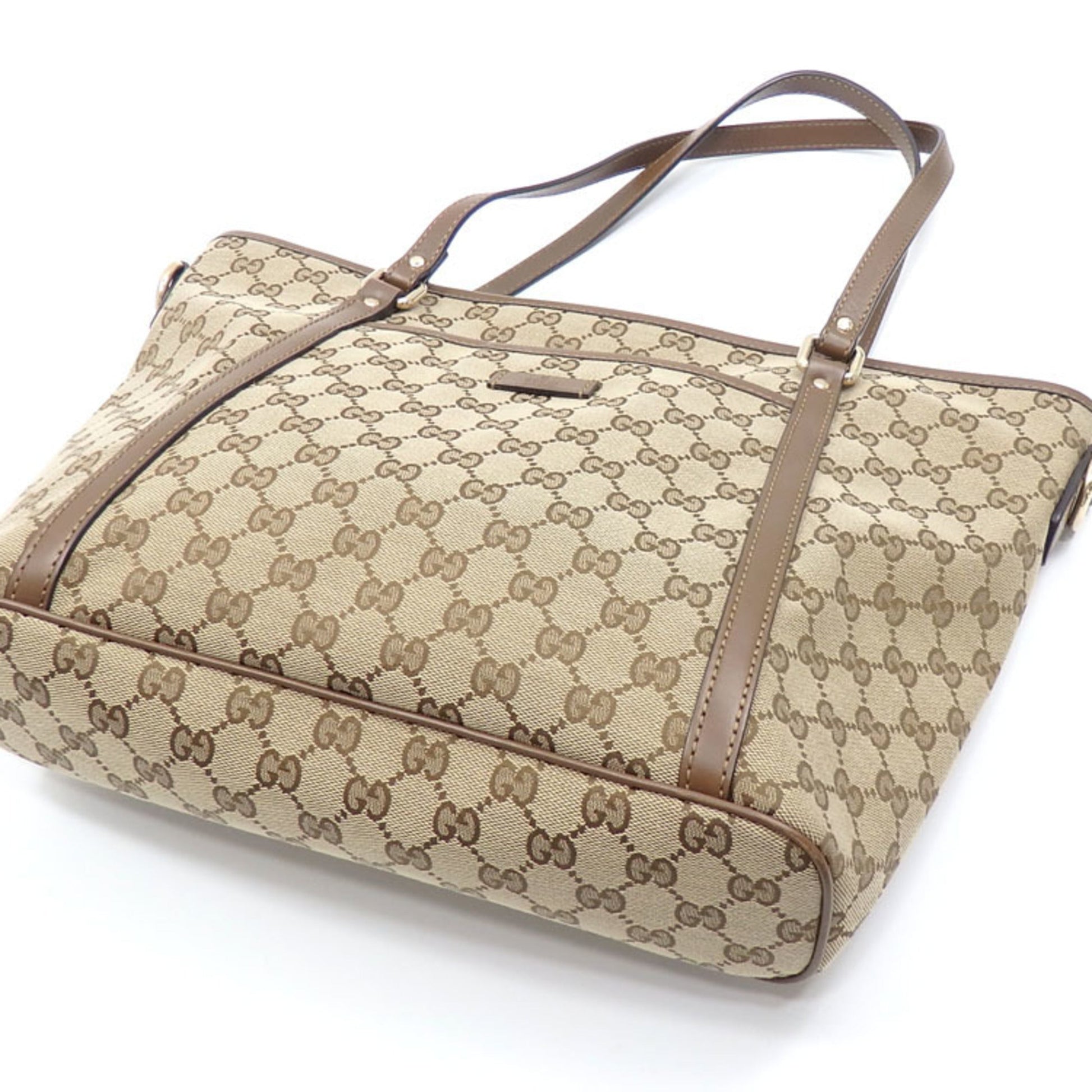 Gucci Leather Canvas Tote