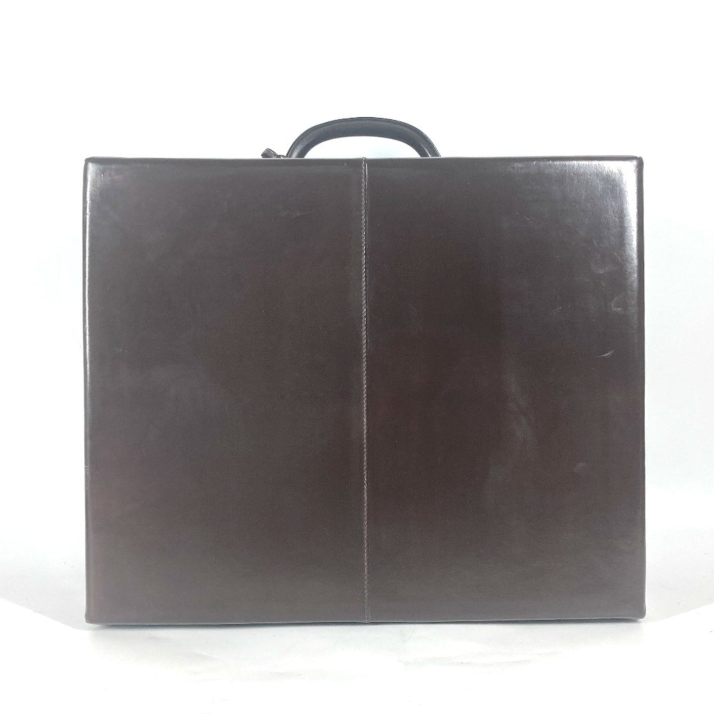 Hermes Cocaon Dark Brown Leather Vache Leather Briefcase Handbag ( )