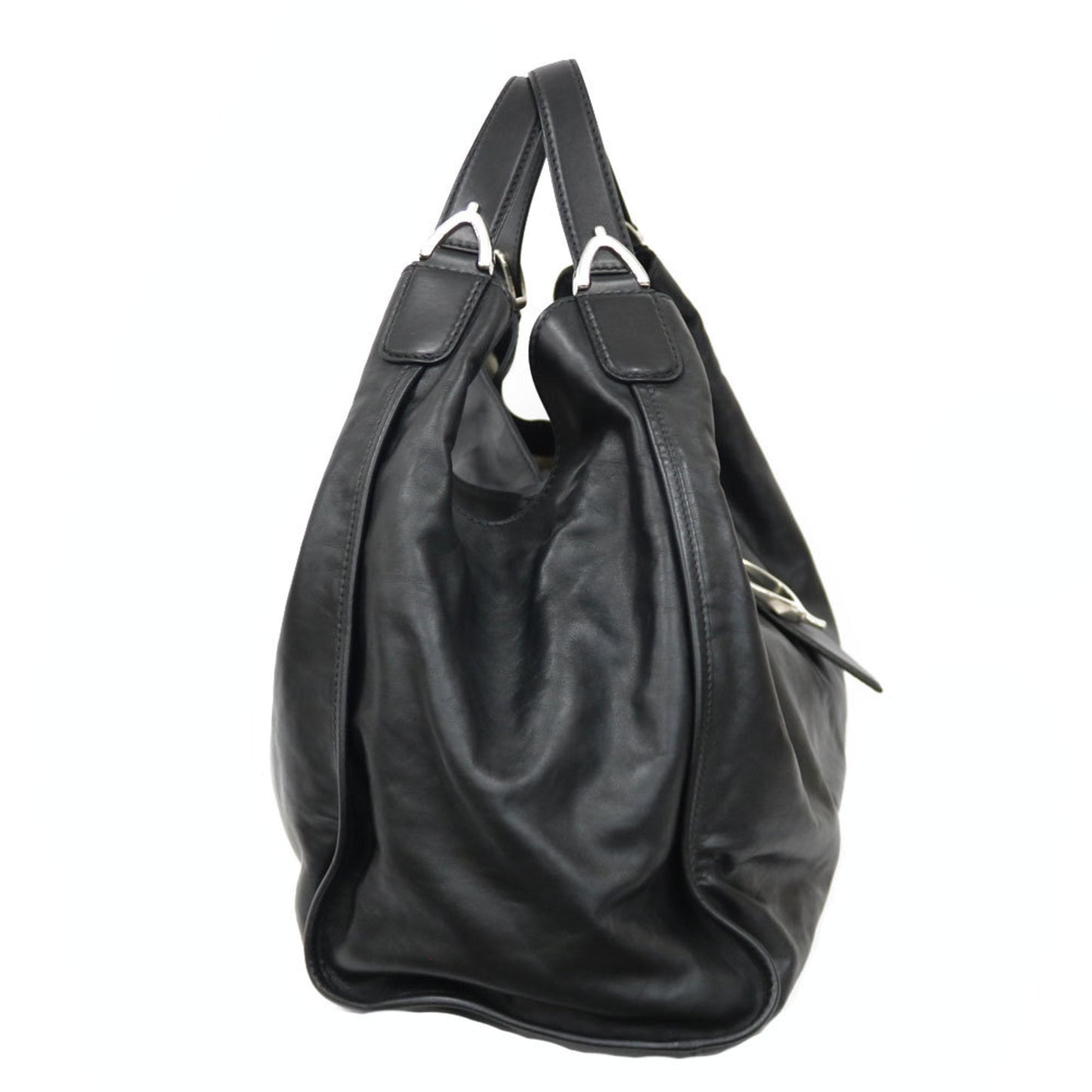 Gucci Black Leather Shoulder Bag Style 7