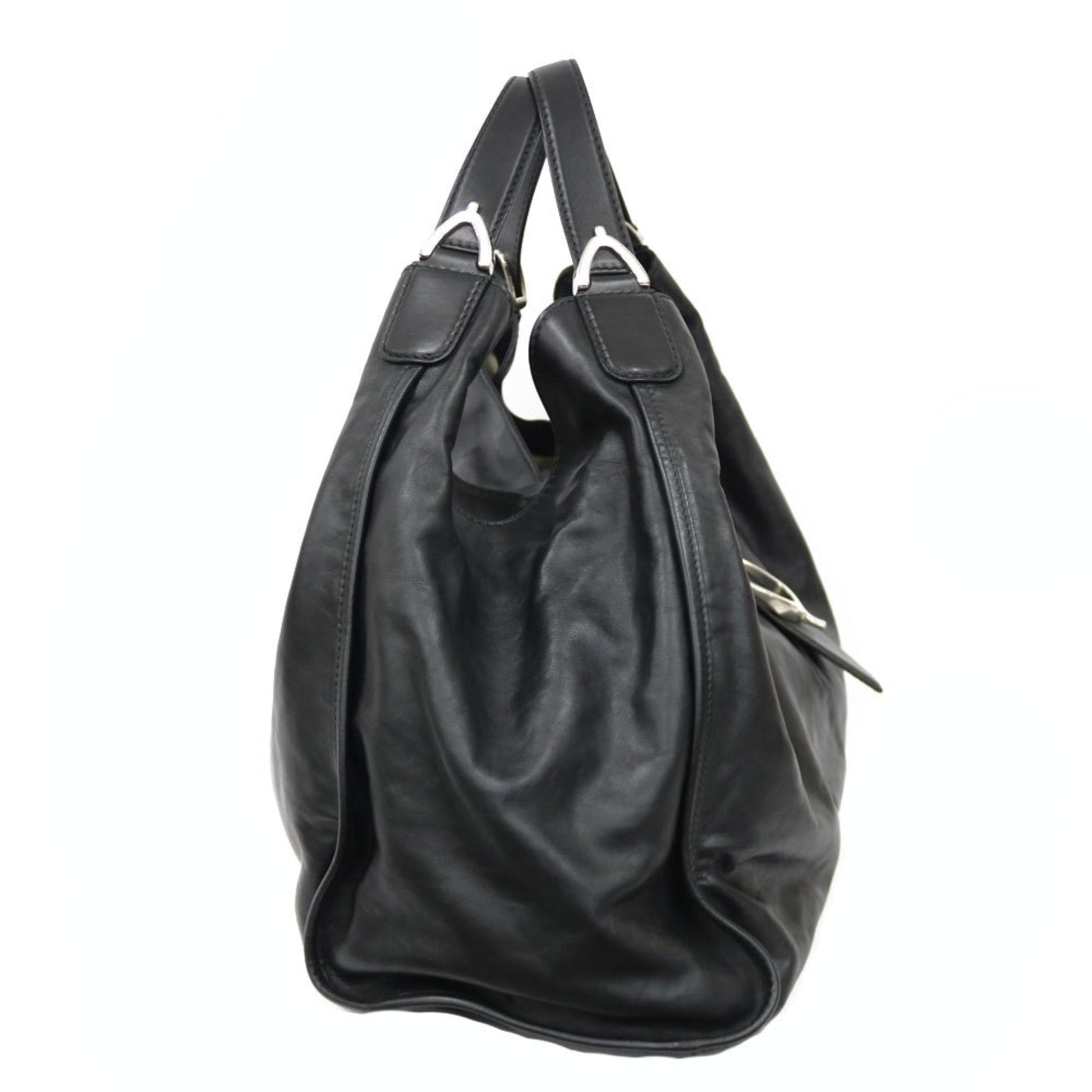 Gucci Black Leather Shoulder Bag Style 7