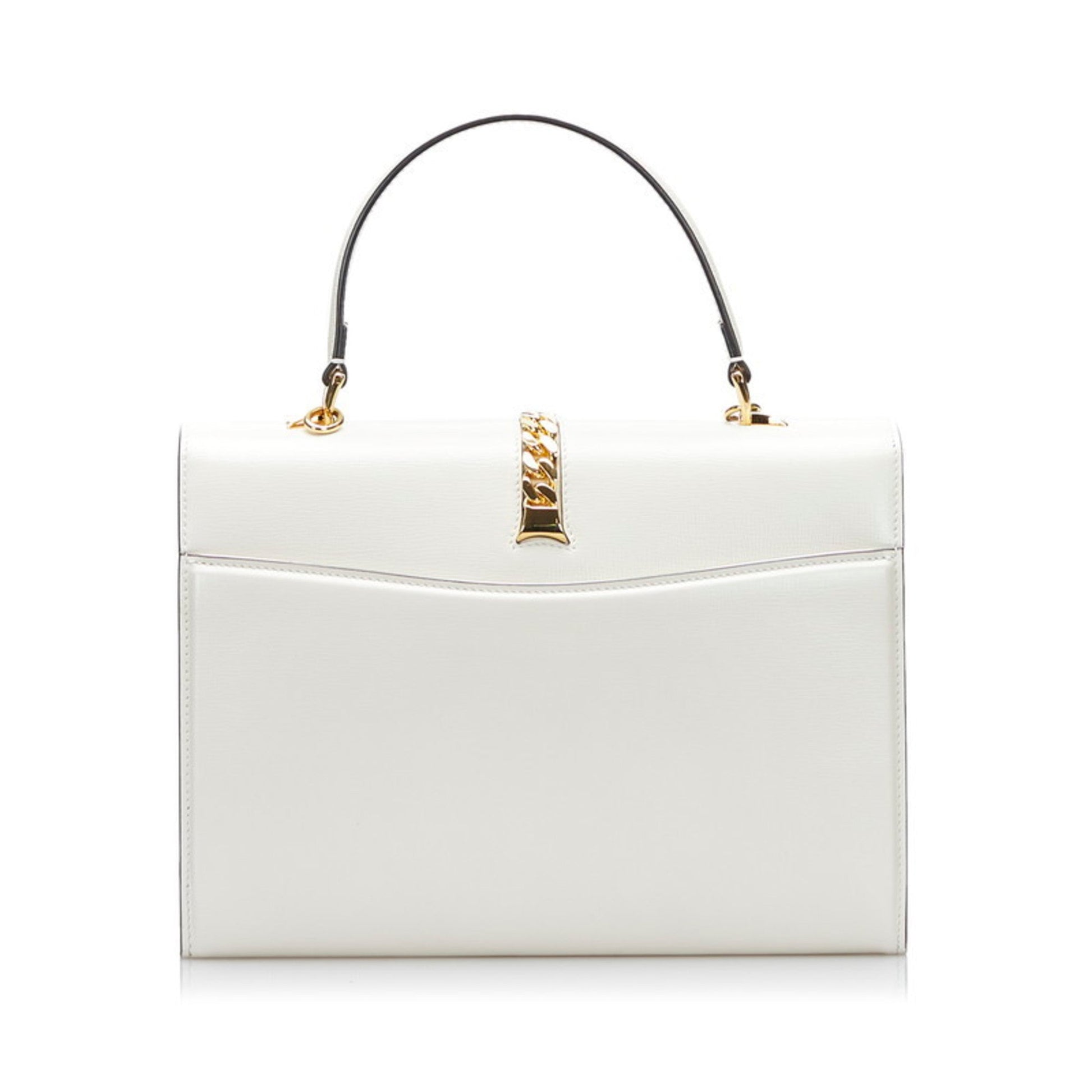 Gucci White Leather Shoulder Bag Style 2