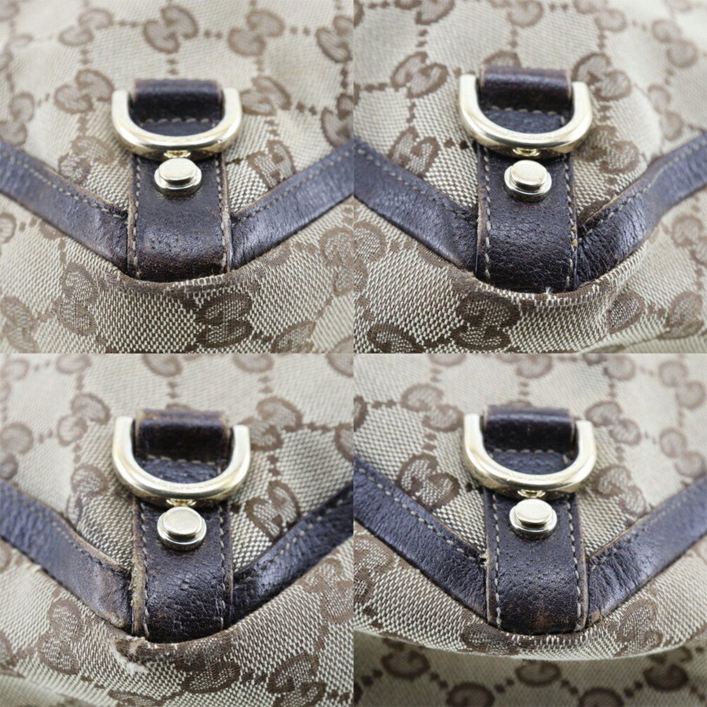 Gucci Leather Canvas Tote