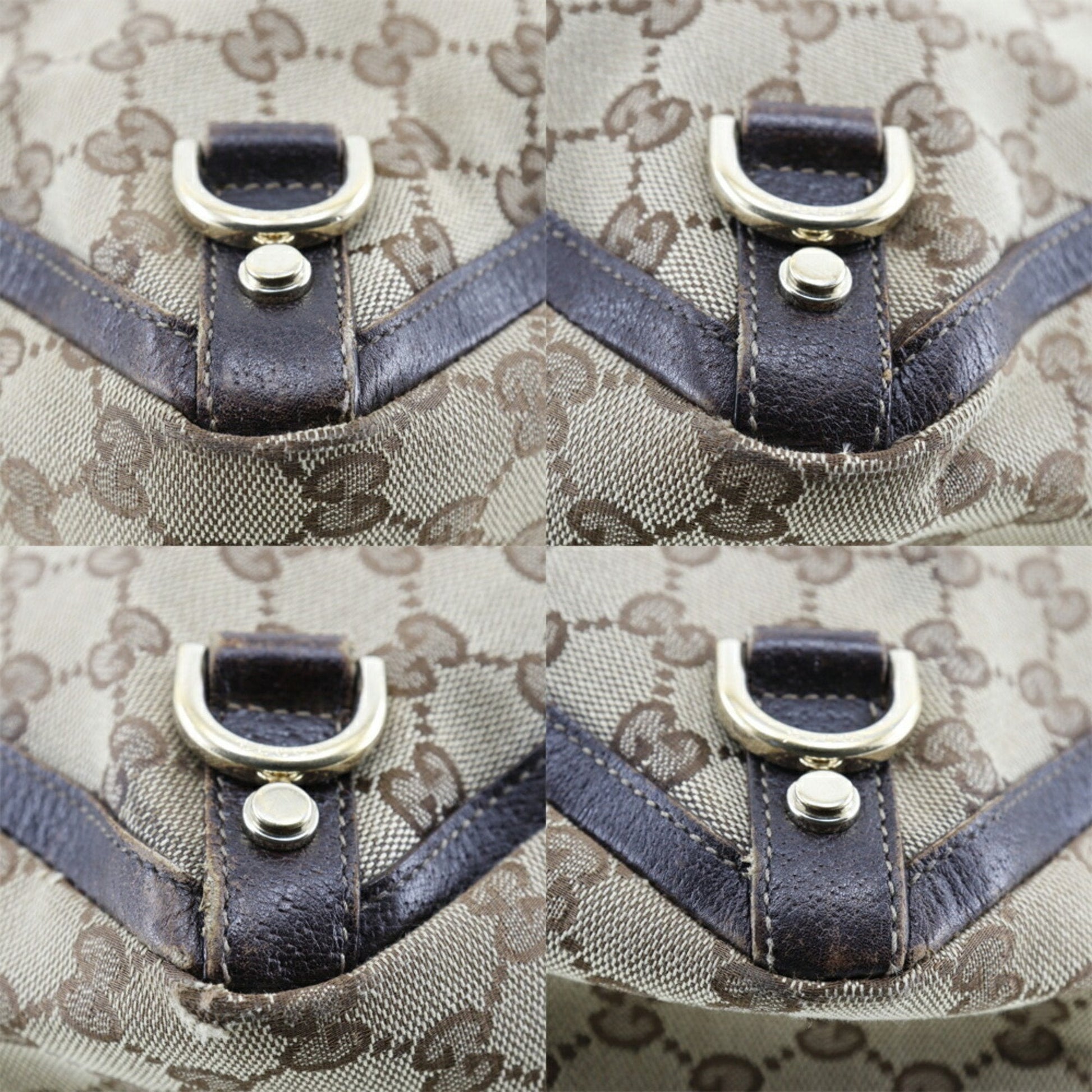 Gucci Leather Canvas Tote