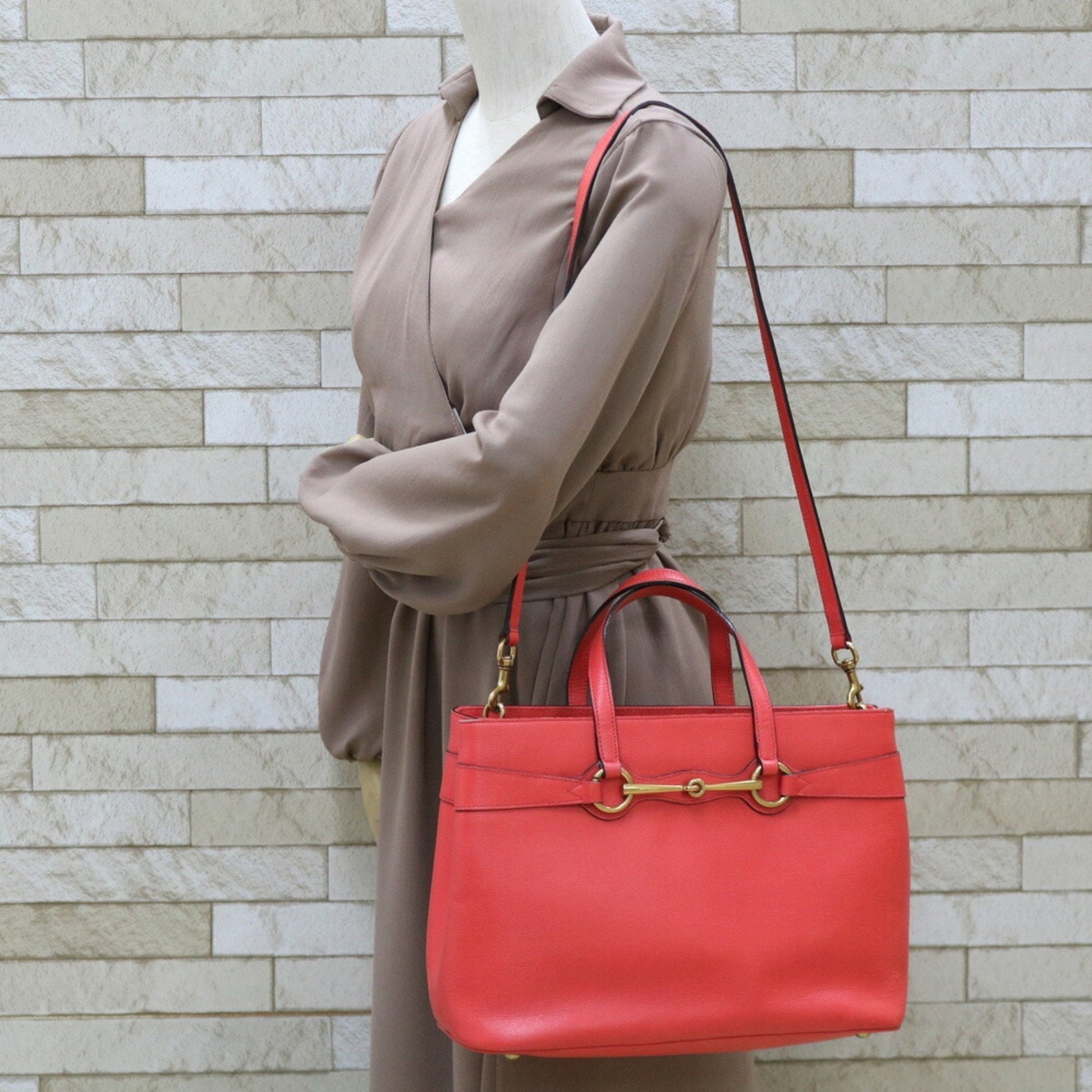 Gucci Red Leather Shoulder Bag Style 3