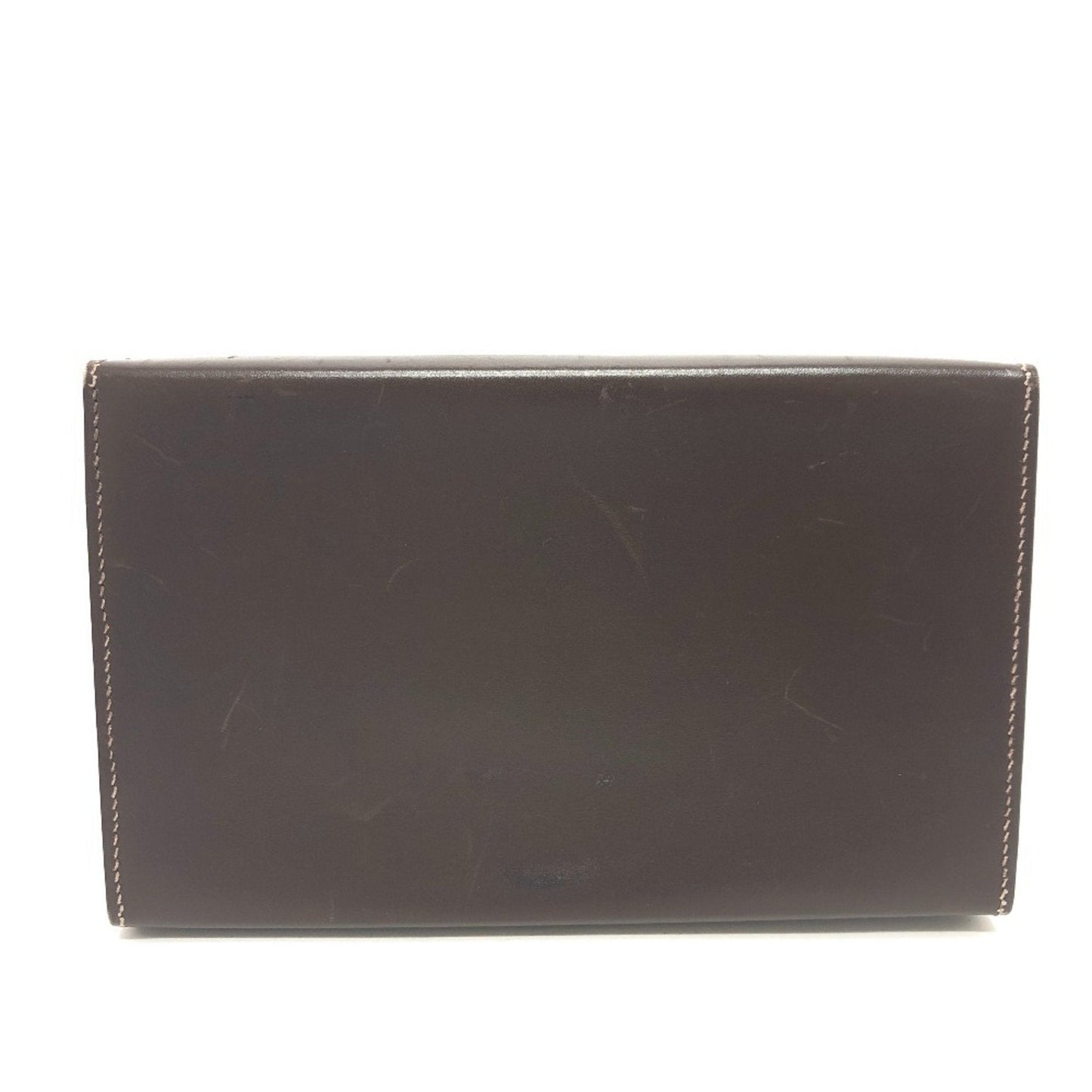Hermes Brown Box Calf Leather Pouch ( )