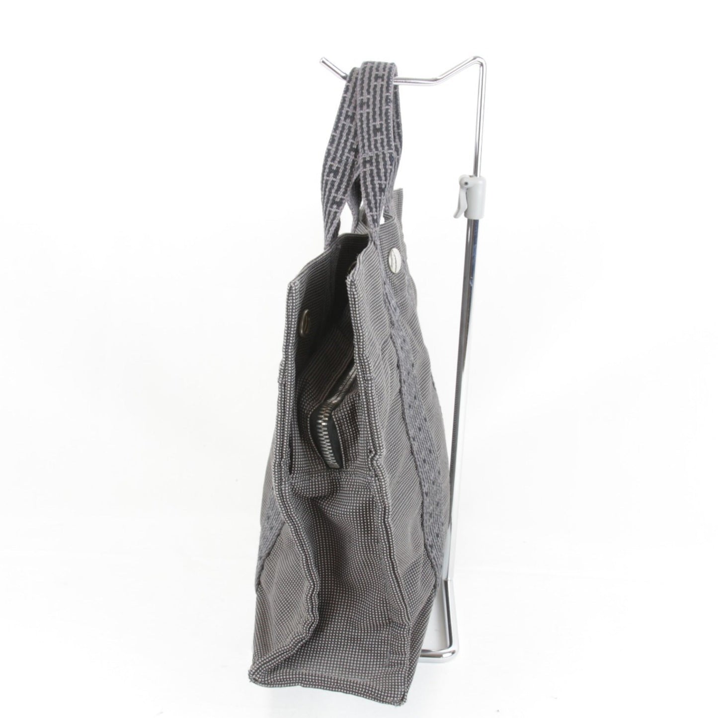 Hermes Gray Canvas Handbag ( )