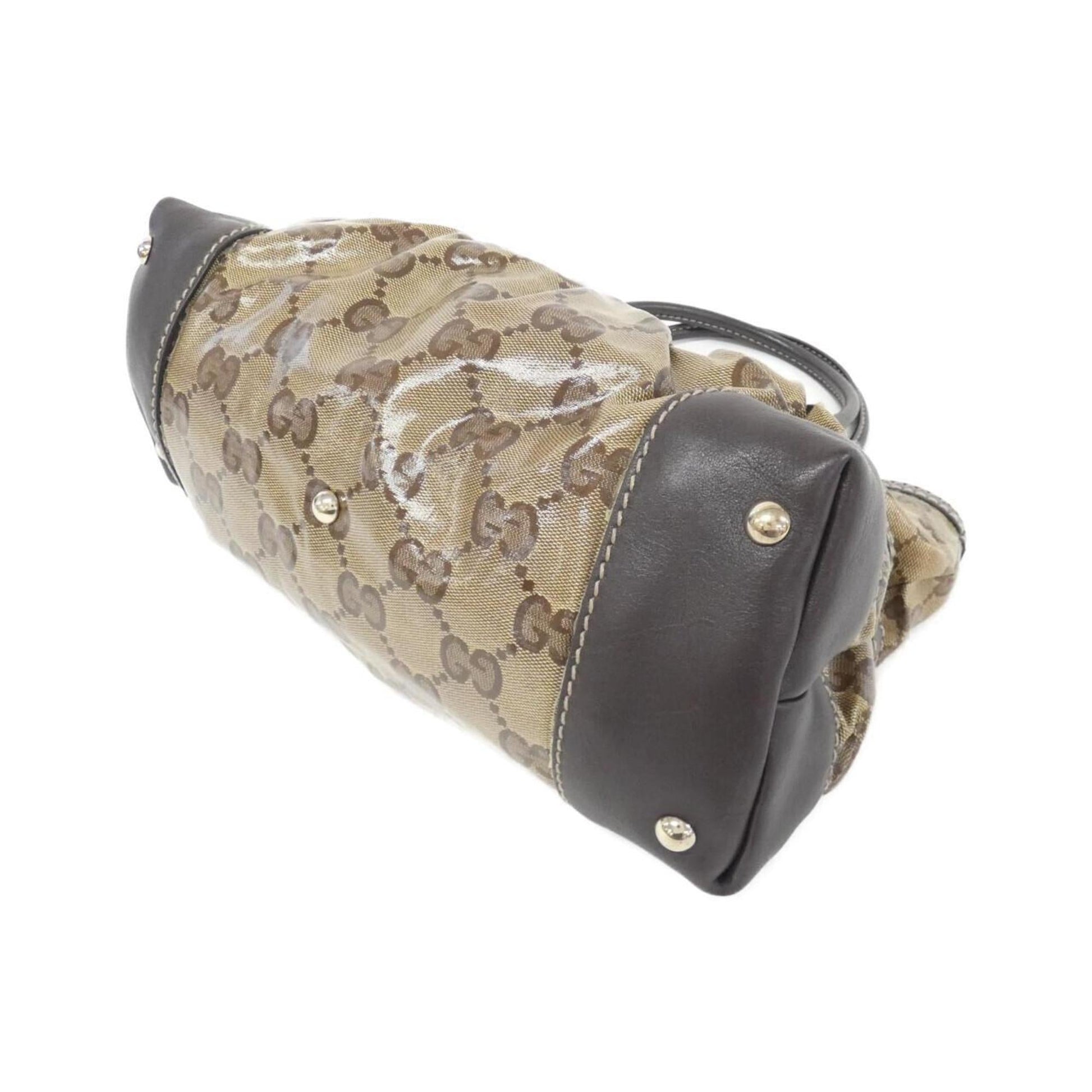 Gucci Leather Canvas Handbag