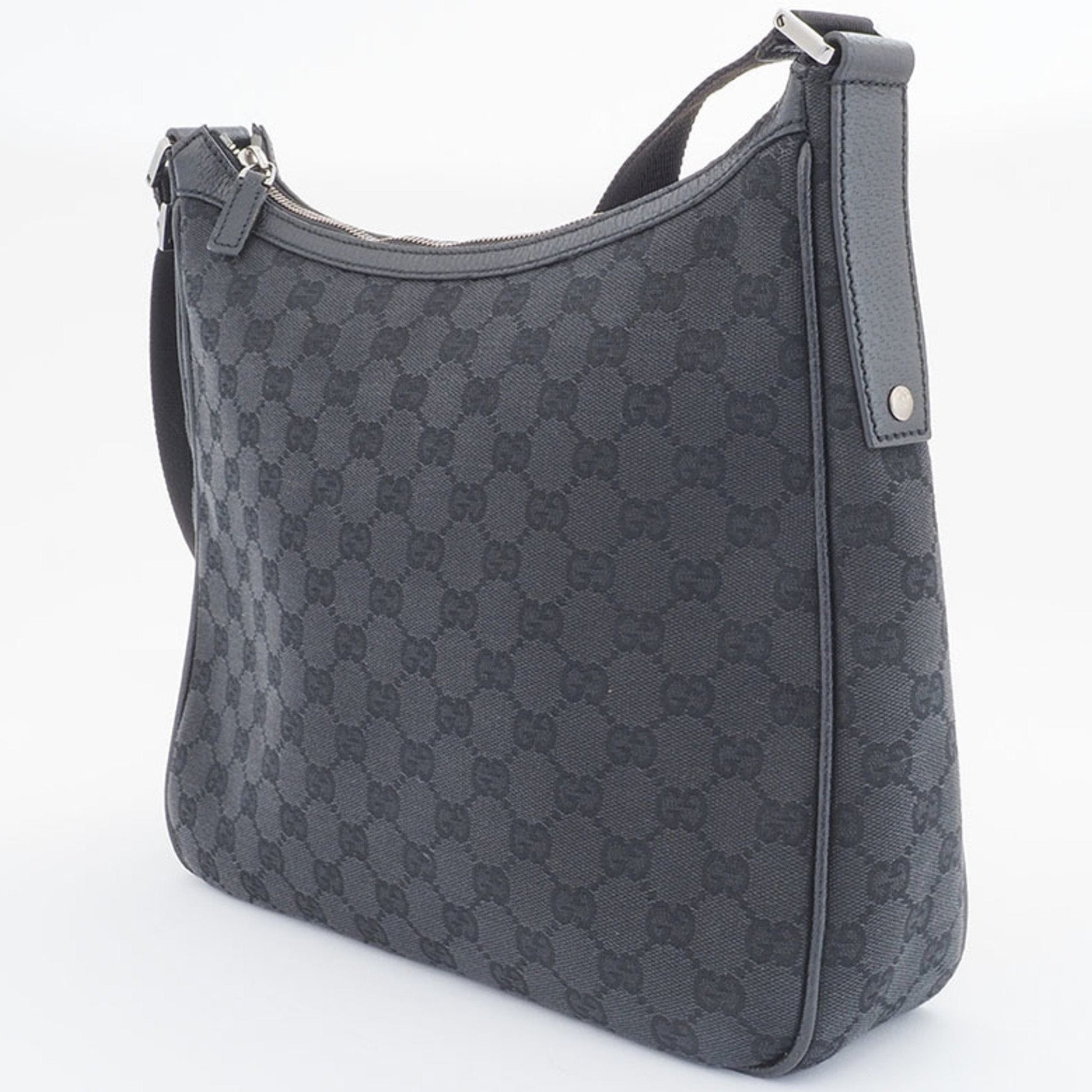 Gucci Leather Canvas Shoulder Bag