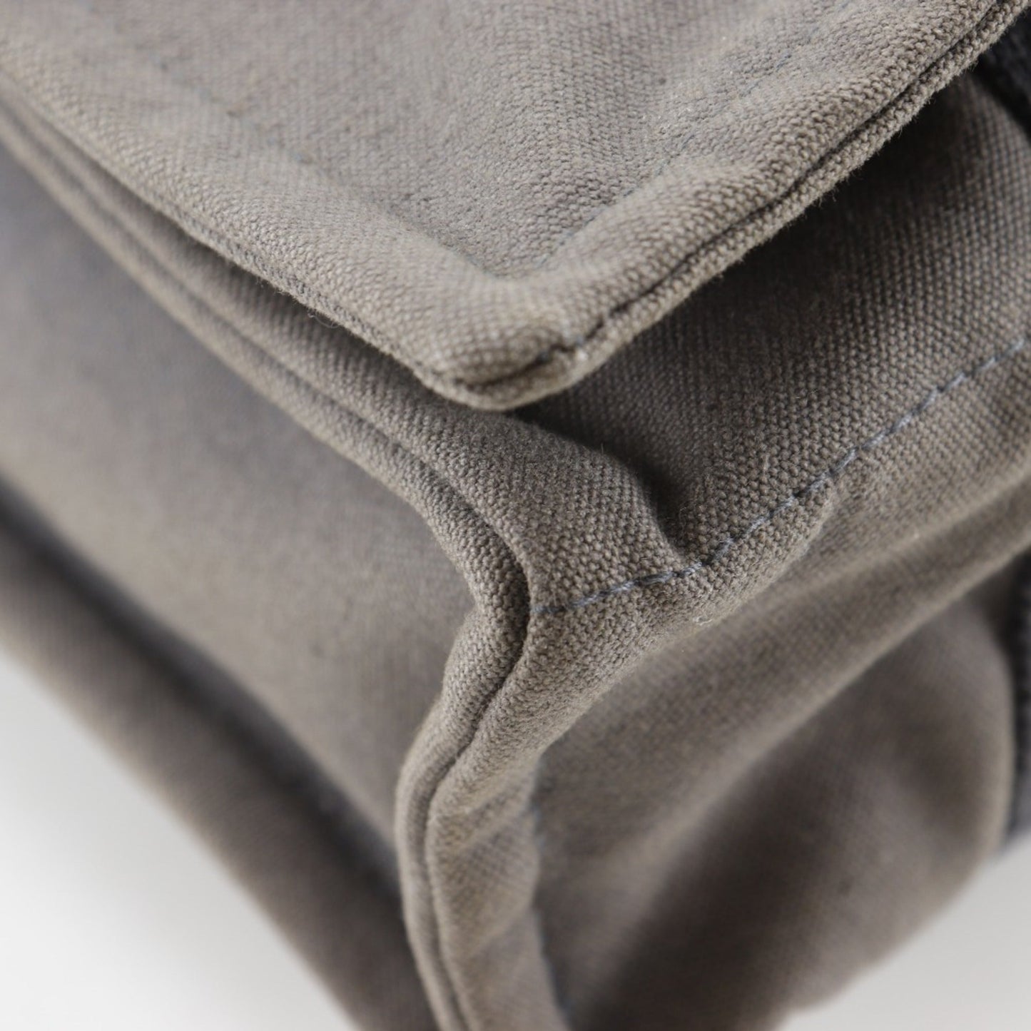 Hermes Fourre Tout Gray Cotton Canvas Shoulder Bag ( )