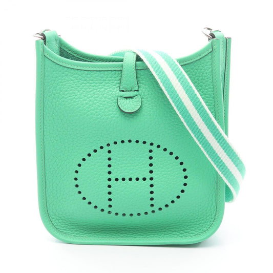 Hermes Green Taurillon Clemence Leather Leather Shoulder Bag ( )