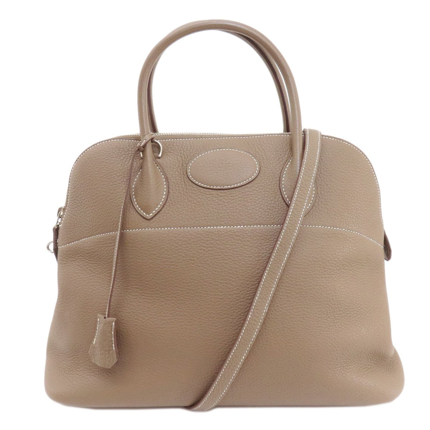 Hermes Etoupe Gray Leather Handbag ( )