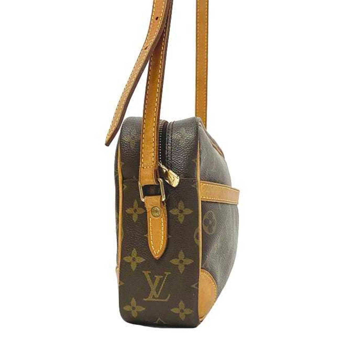 LOUIS VUITTON Shoulder Bag Trocadero 27 Brown Beige Gold Monogram Canvas Nume