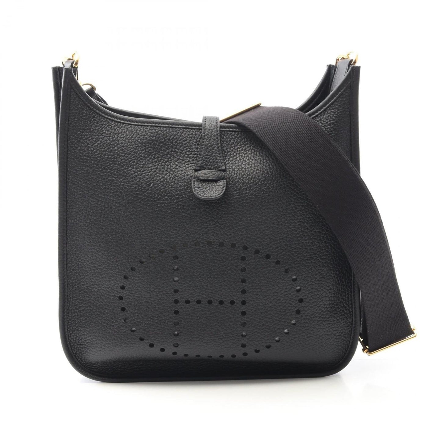Hermes Evelyne Black Leather Shoulder Bag ( )