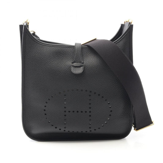 Hermes Evelyne Black Leather Shoulder Bag ( )