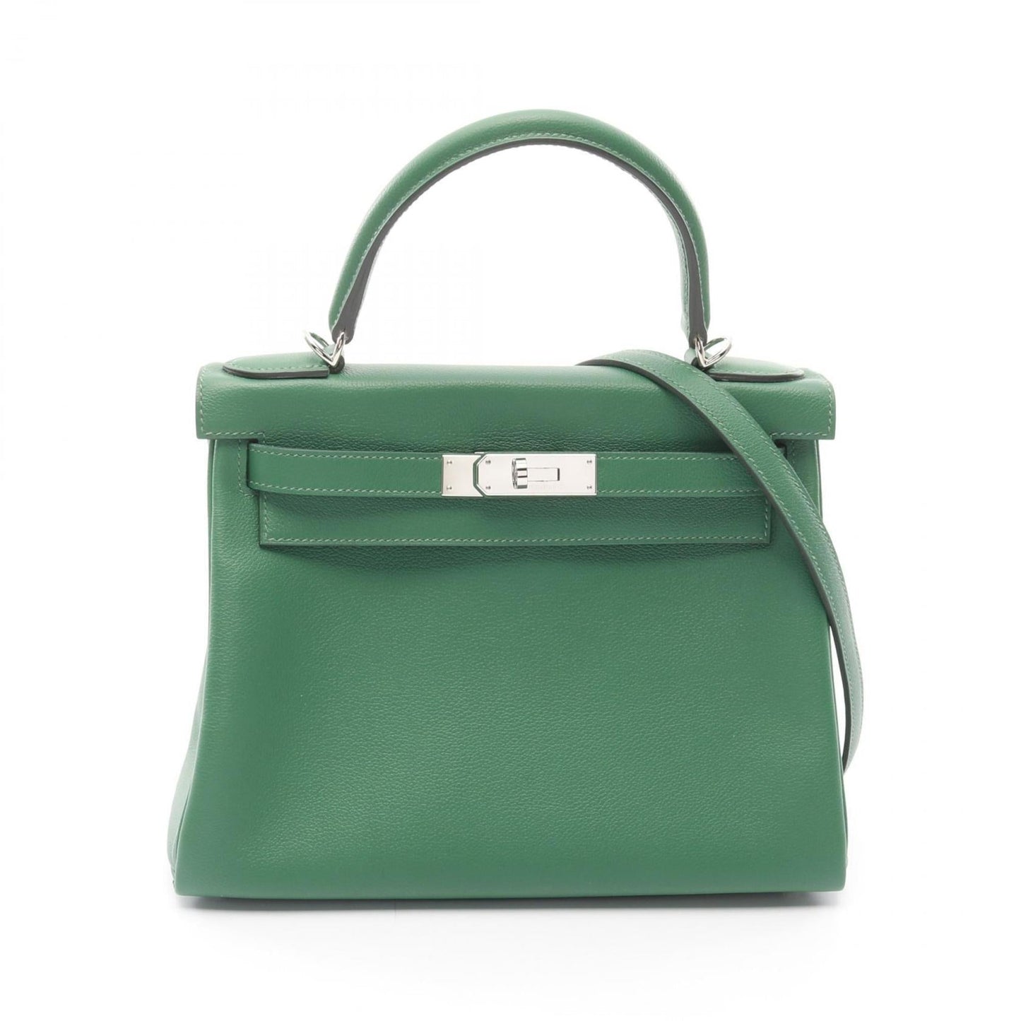 Hermes Green Evercalf Leather Handbag ( )