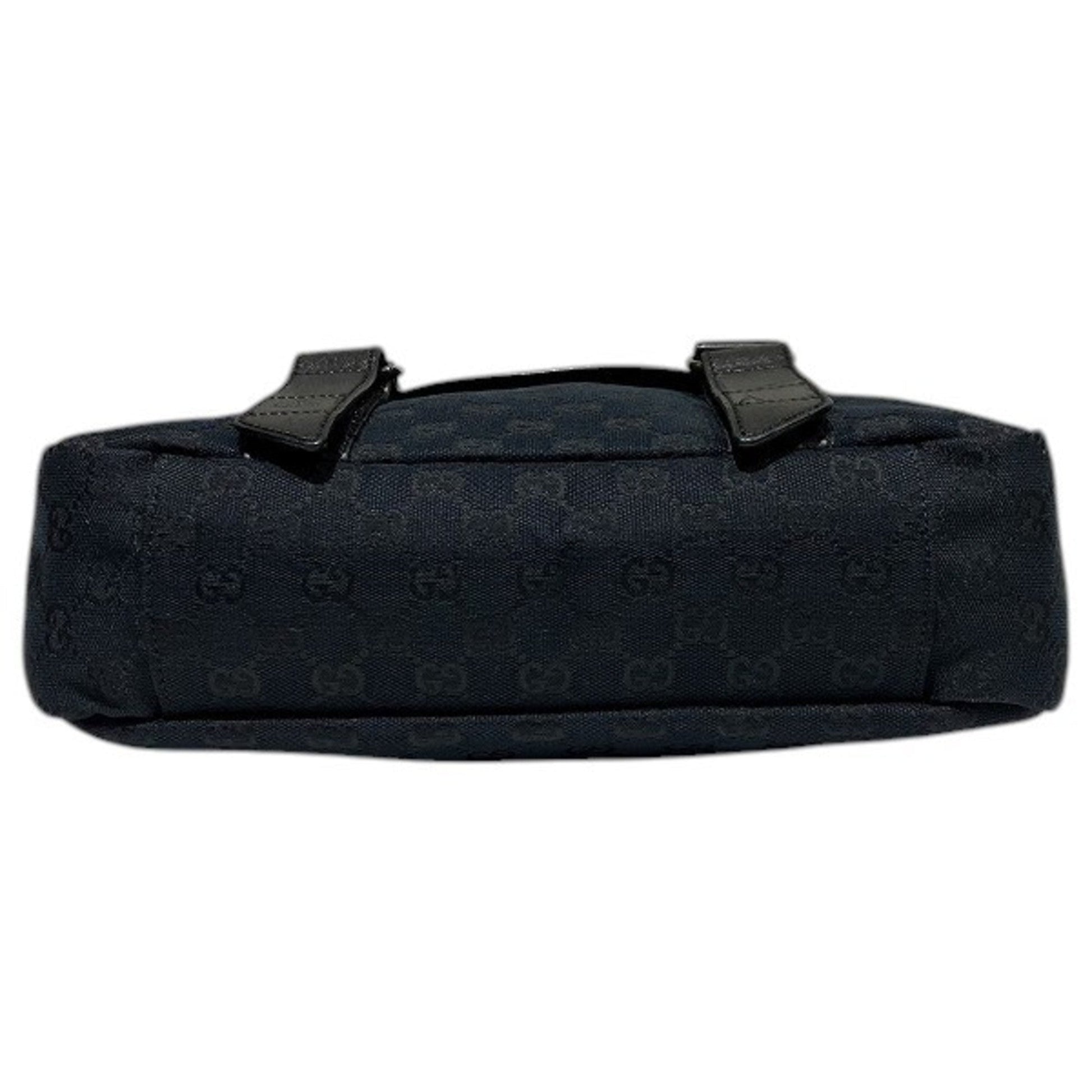 Gucci Leather Canvas Shoulder Bag