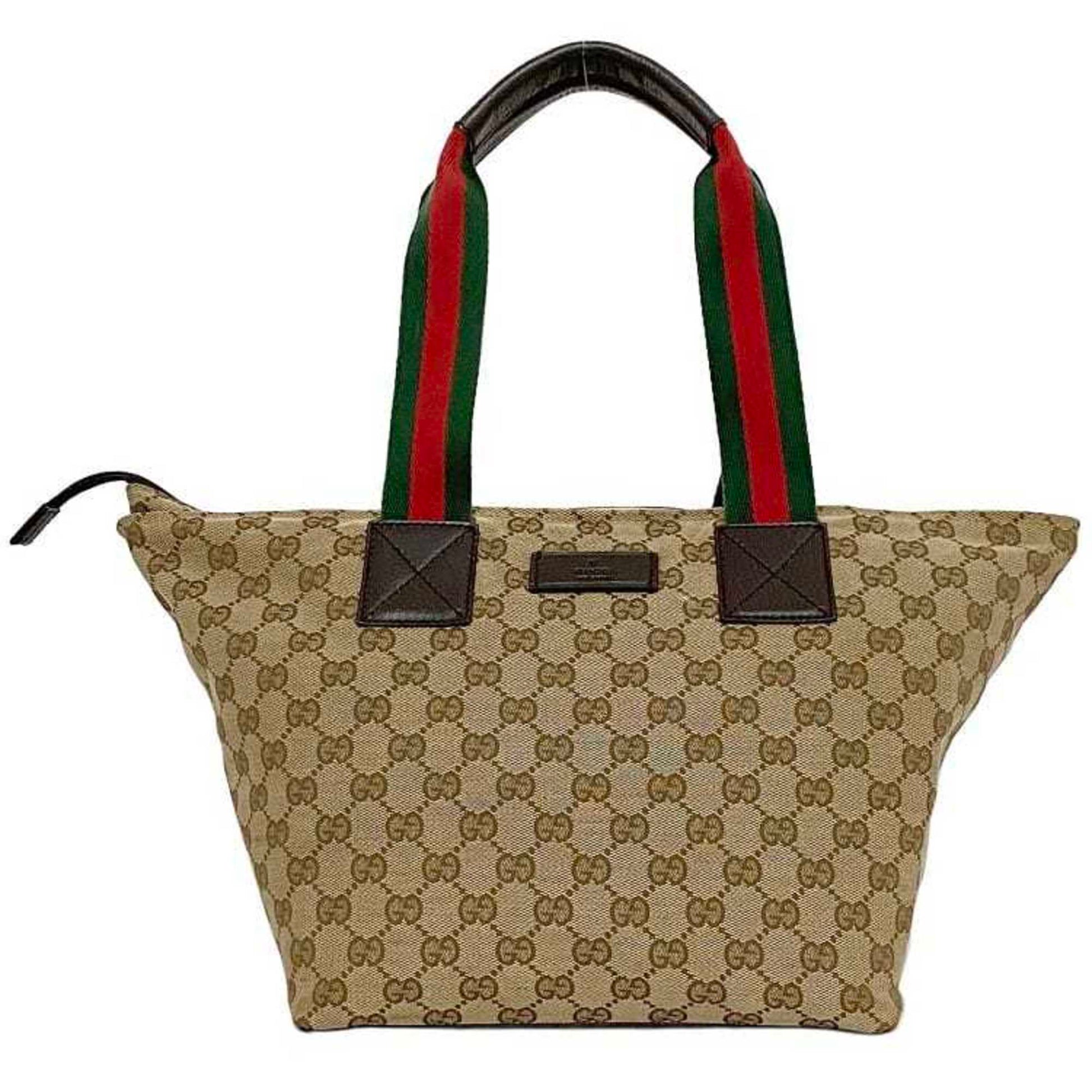 Gucci Leather Canvas Tote