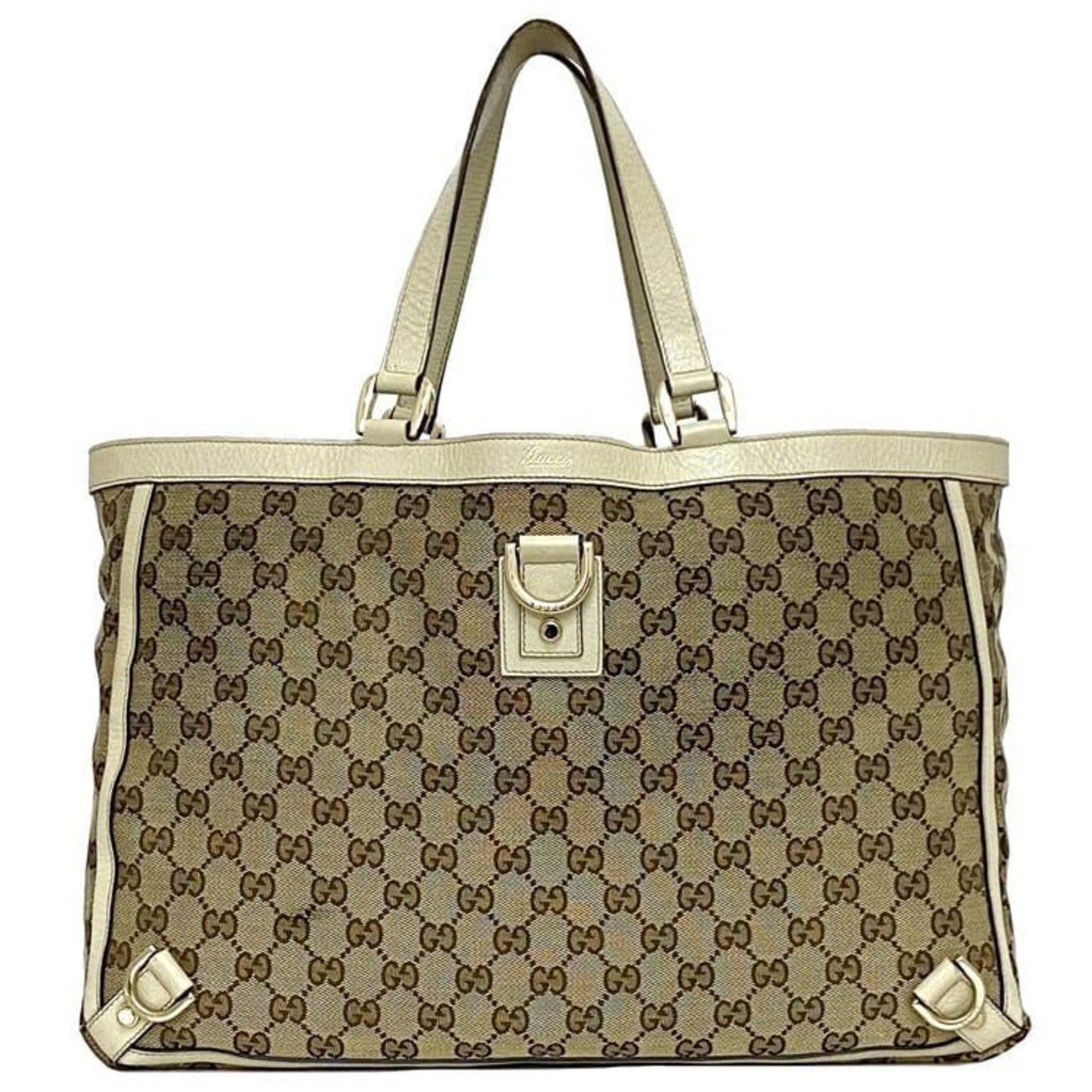 Gucci Leather Canvas Tote