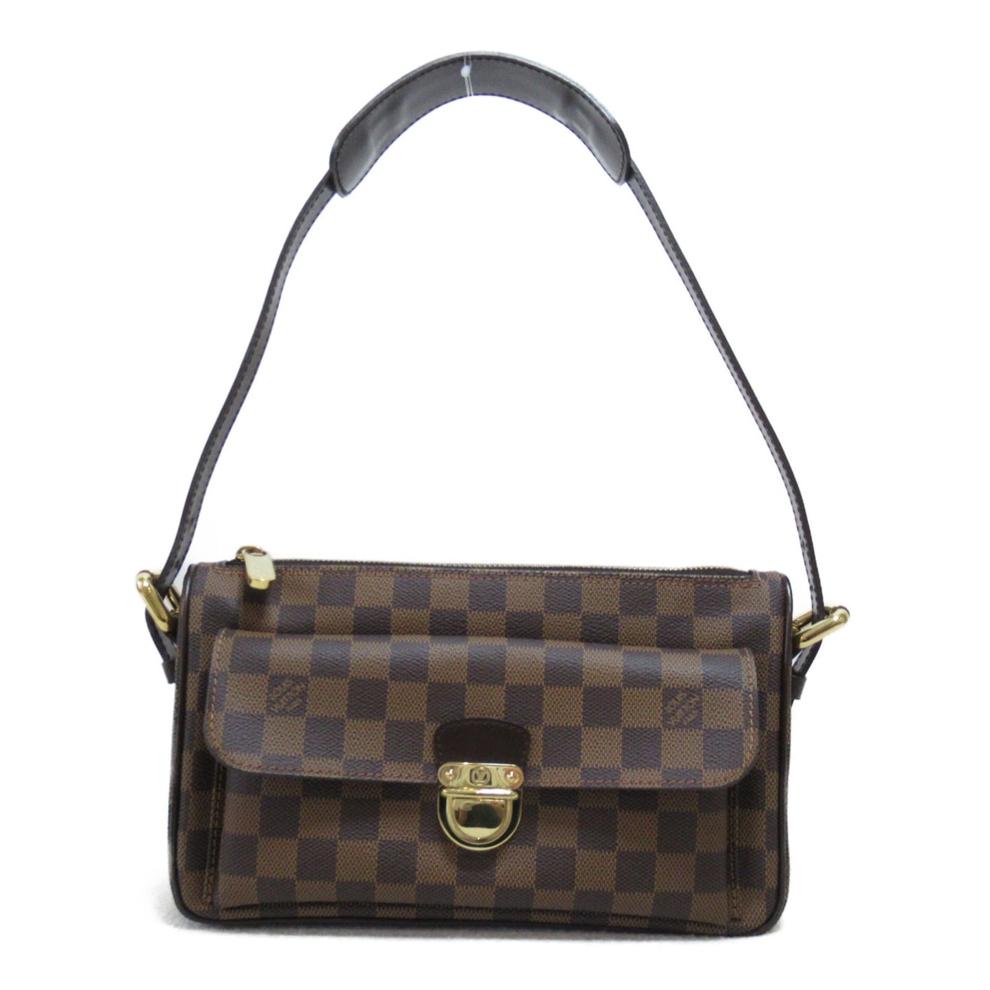 LOUIS VUITTON Ravello GM Shoulder Bag Brown Ebene Damier PVC coated canvas