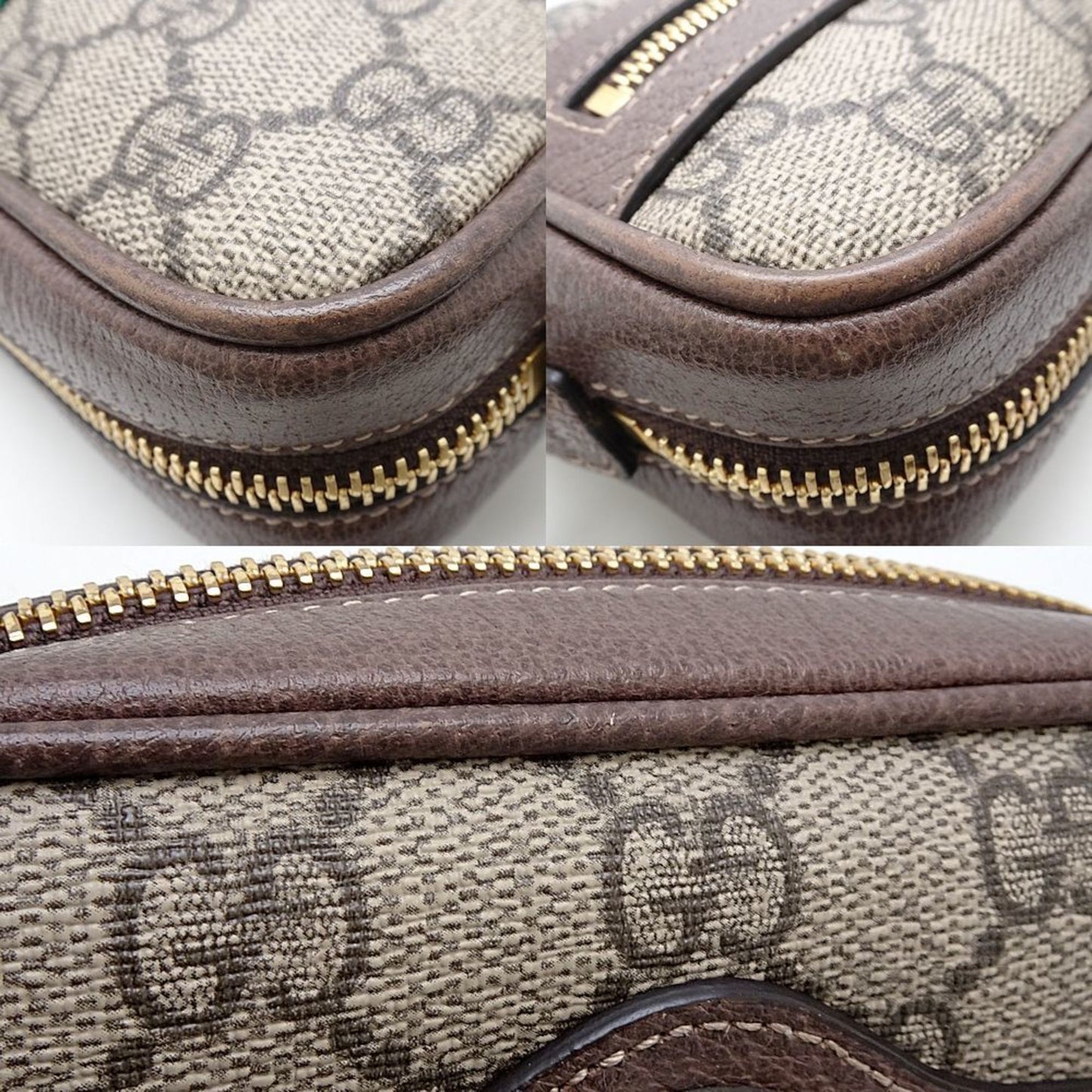 Gucci Leather Canvas Shoulder Bag