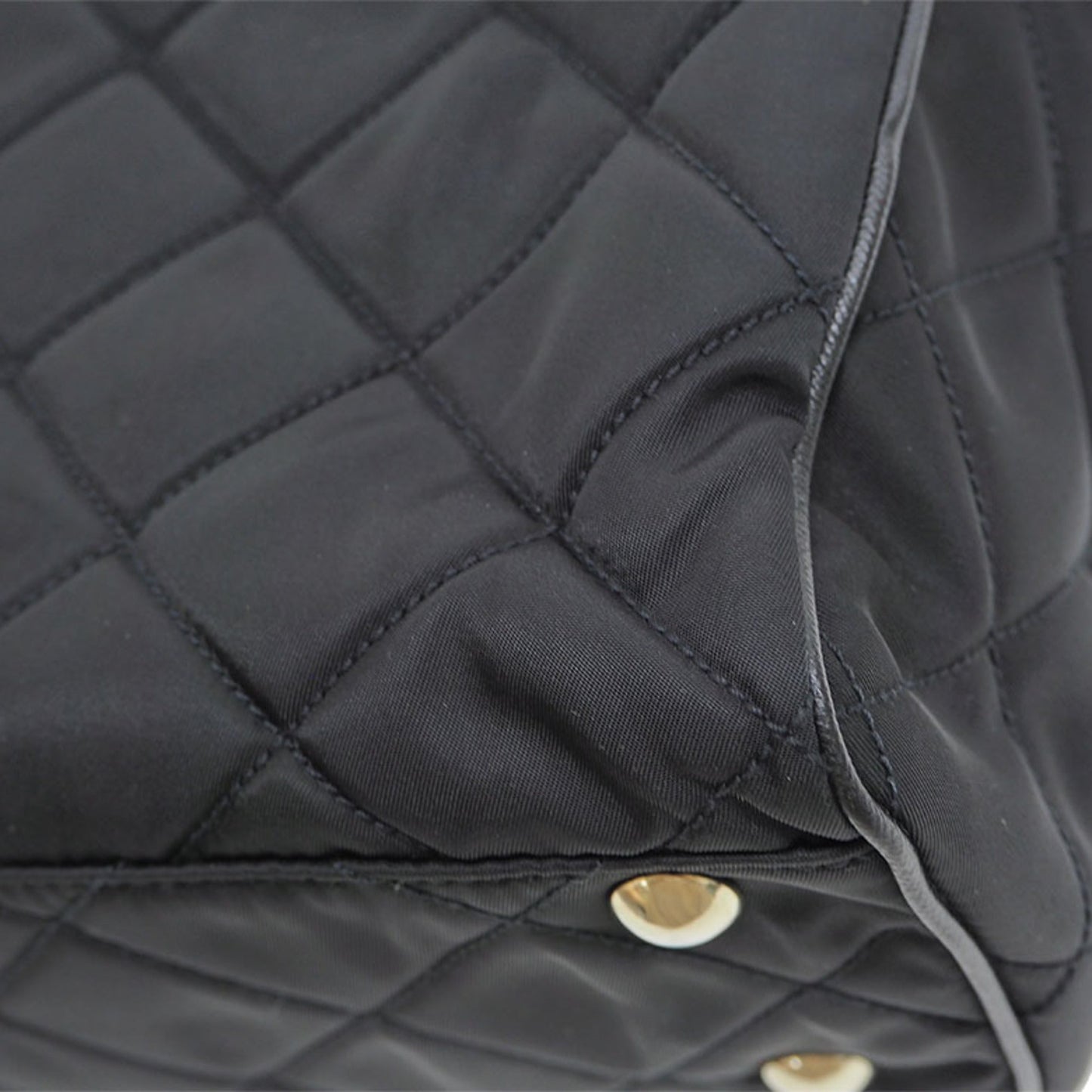 Prada Quilted Chain Shoulder Bag Black Tote