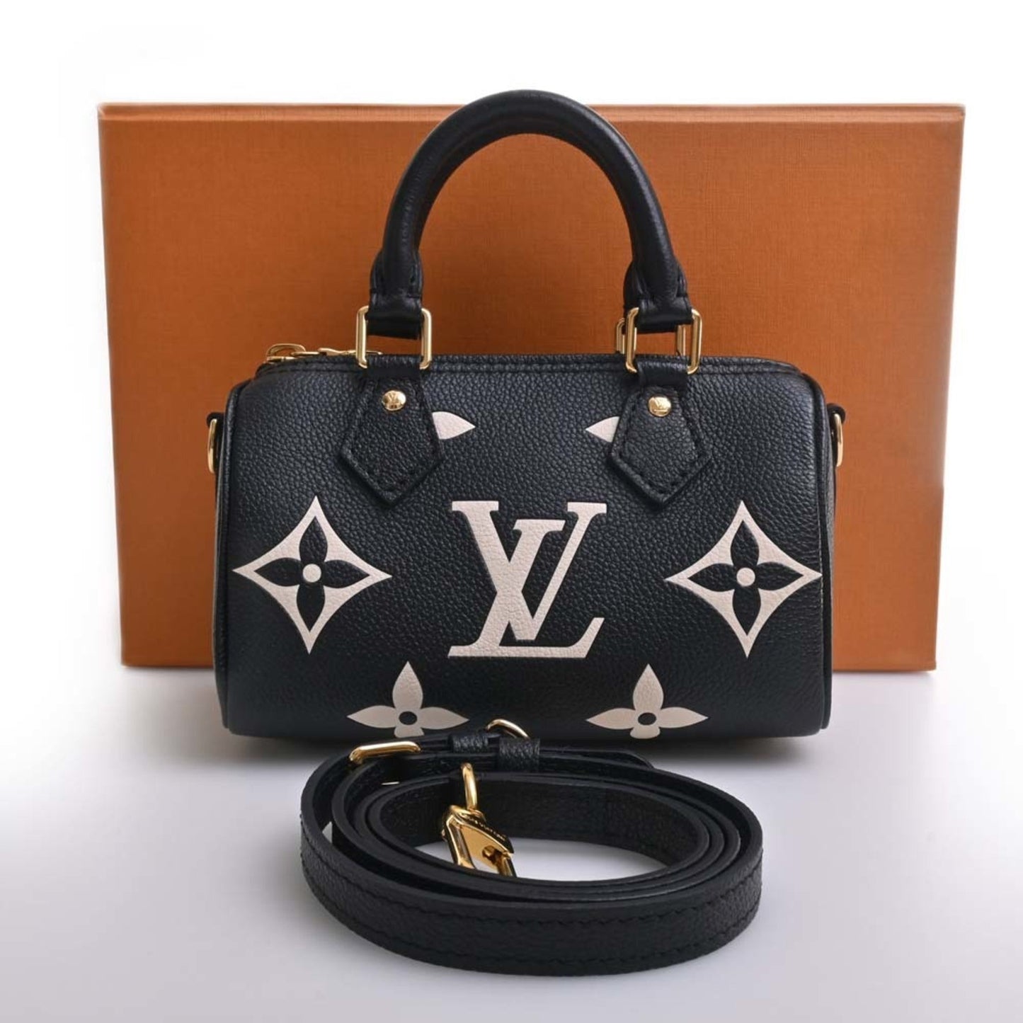 LOUIS VUITTON Empreinte Bicolor Nano Handbag Black Ladies
