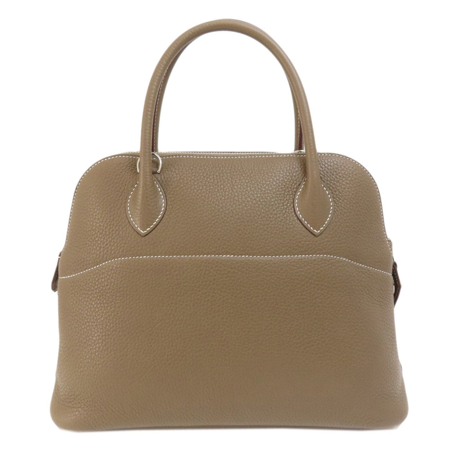 Hermes Etoupe Gray Taurillon Clemence Leather Handbag ( )