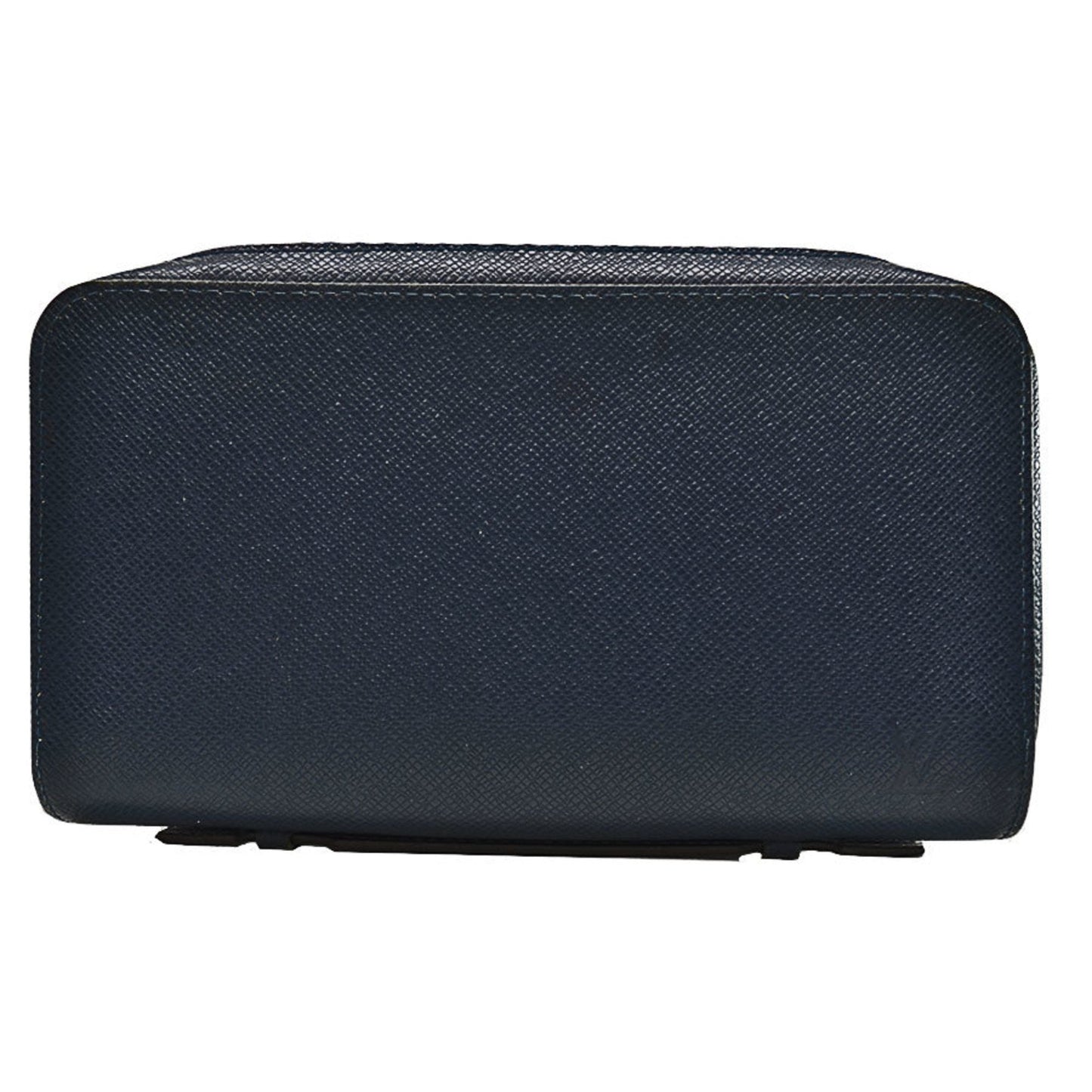 Louis Vuitton Bag Taiga Zippy L Blue Marine Leather Second Organizer Men's