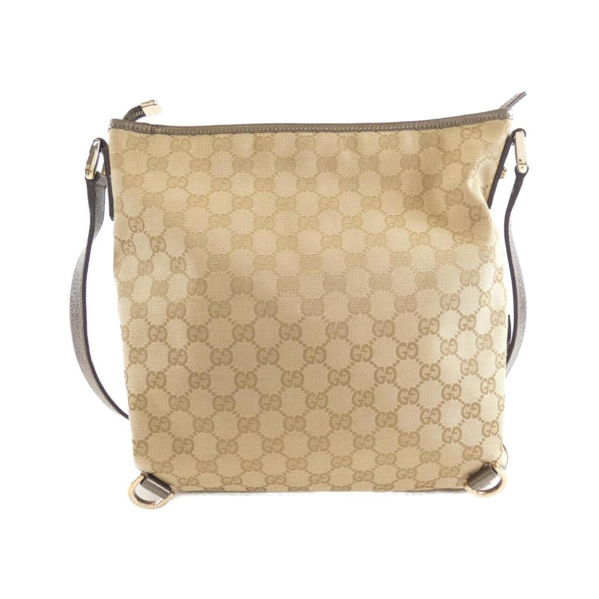 Gucci Leather Canvas Shoulder Bag