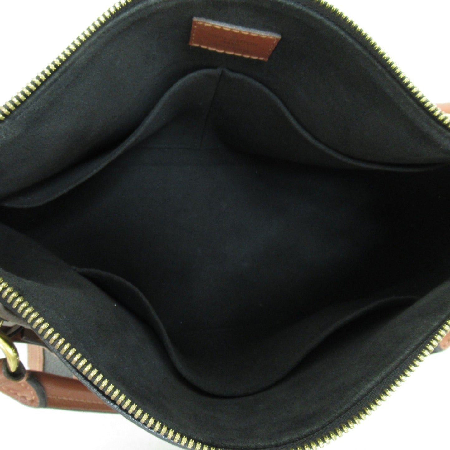 Louis Vuitton V Tote MM Shoulder Bag Brown Black Monogram PVC coated canvas