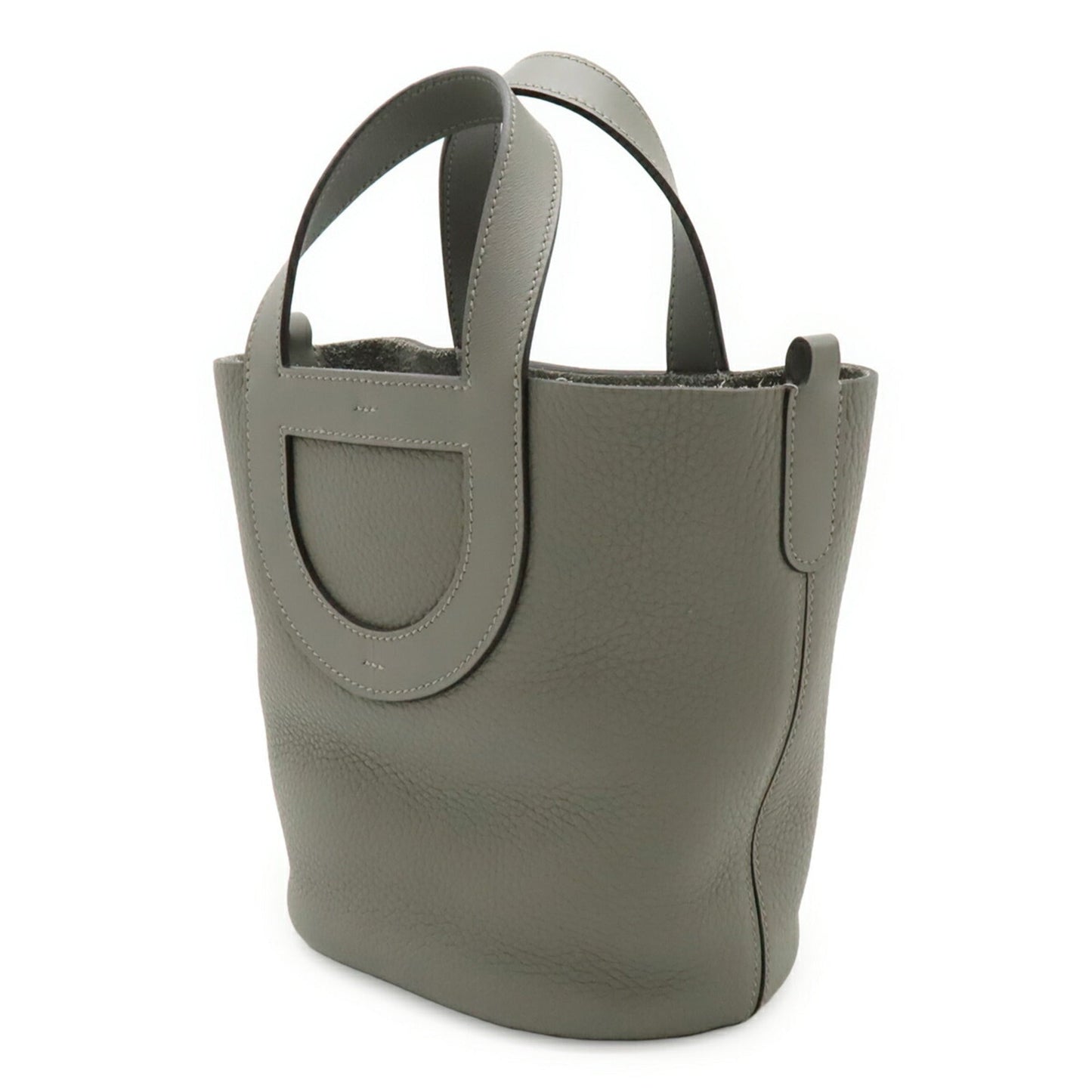Hermes Gray Taurillon Clemence Leather Handbag ( )