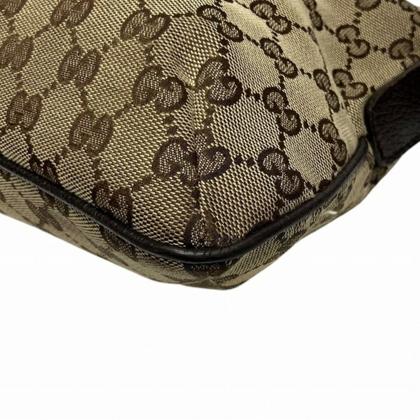 Gucci Leather Canvas Shoulder Bag
