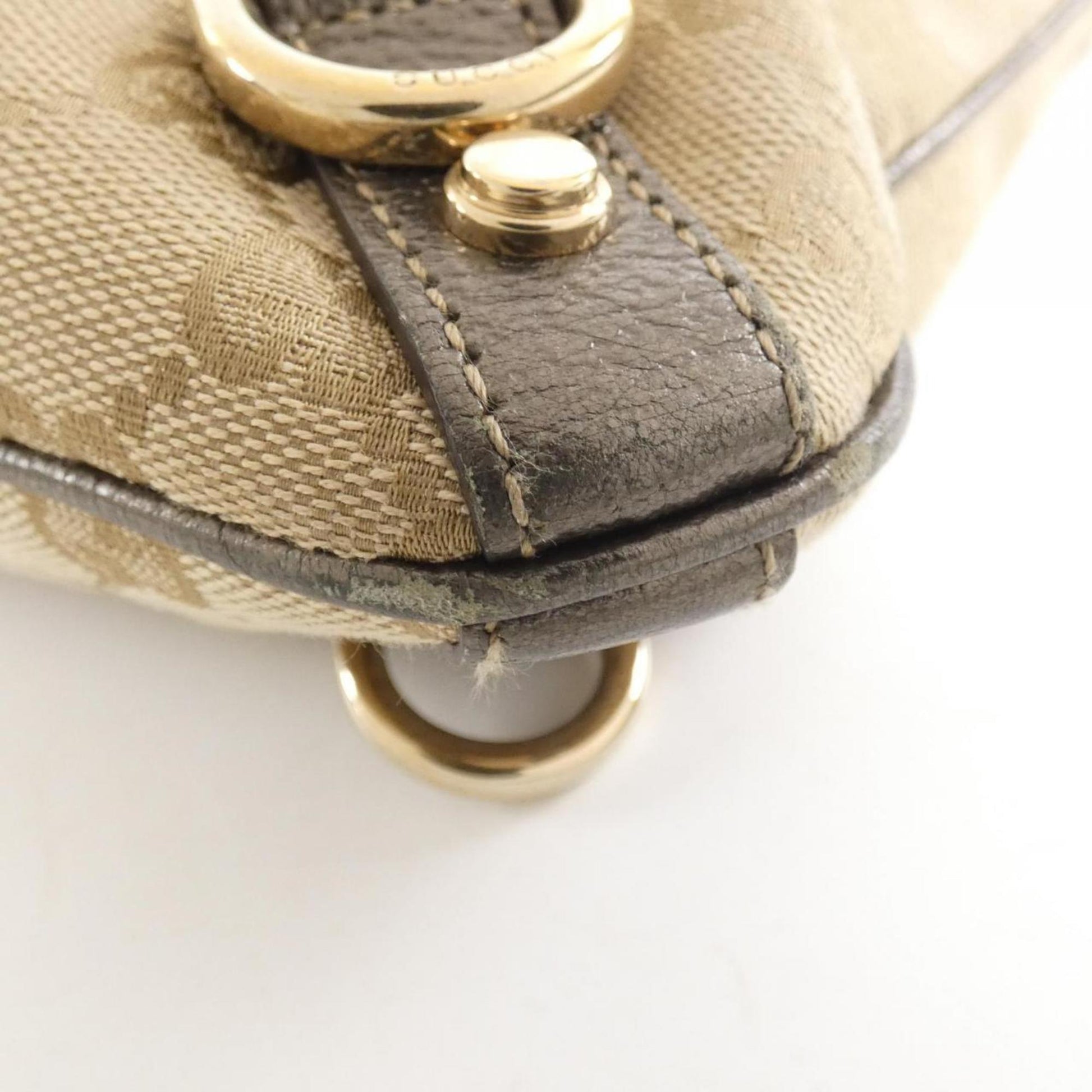 Gucci Leather Canvas Shoulder Bag