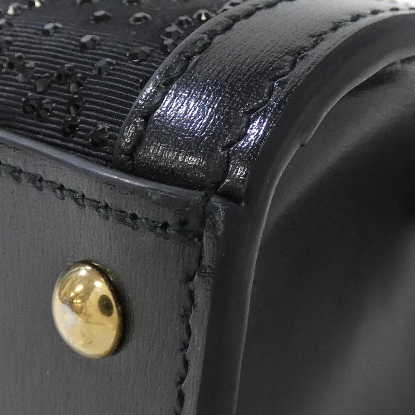 Gucci Leather Canvas Handbag