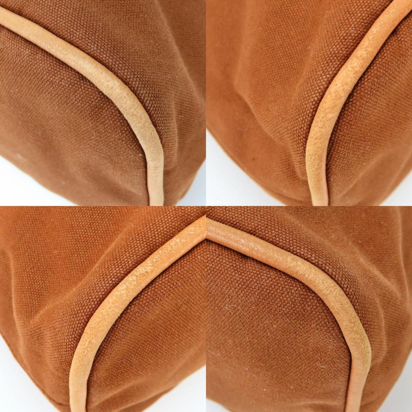 Hermes Kara Brown Cotton Pouch ( )
