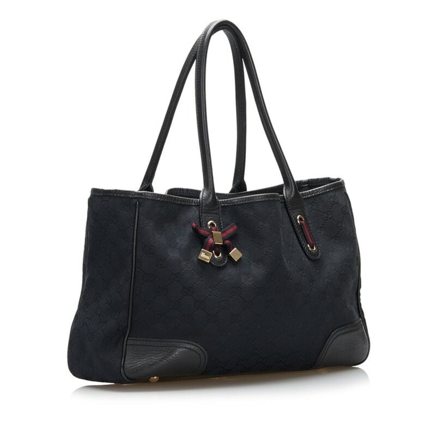 Gucci Lou Leather Canvas Tote