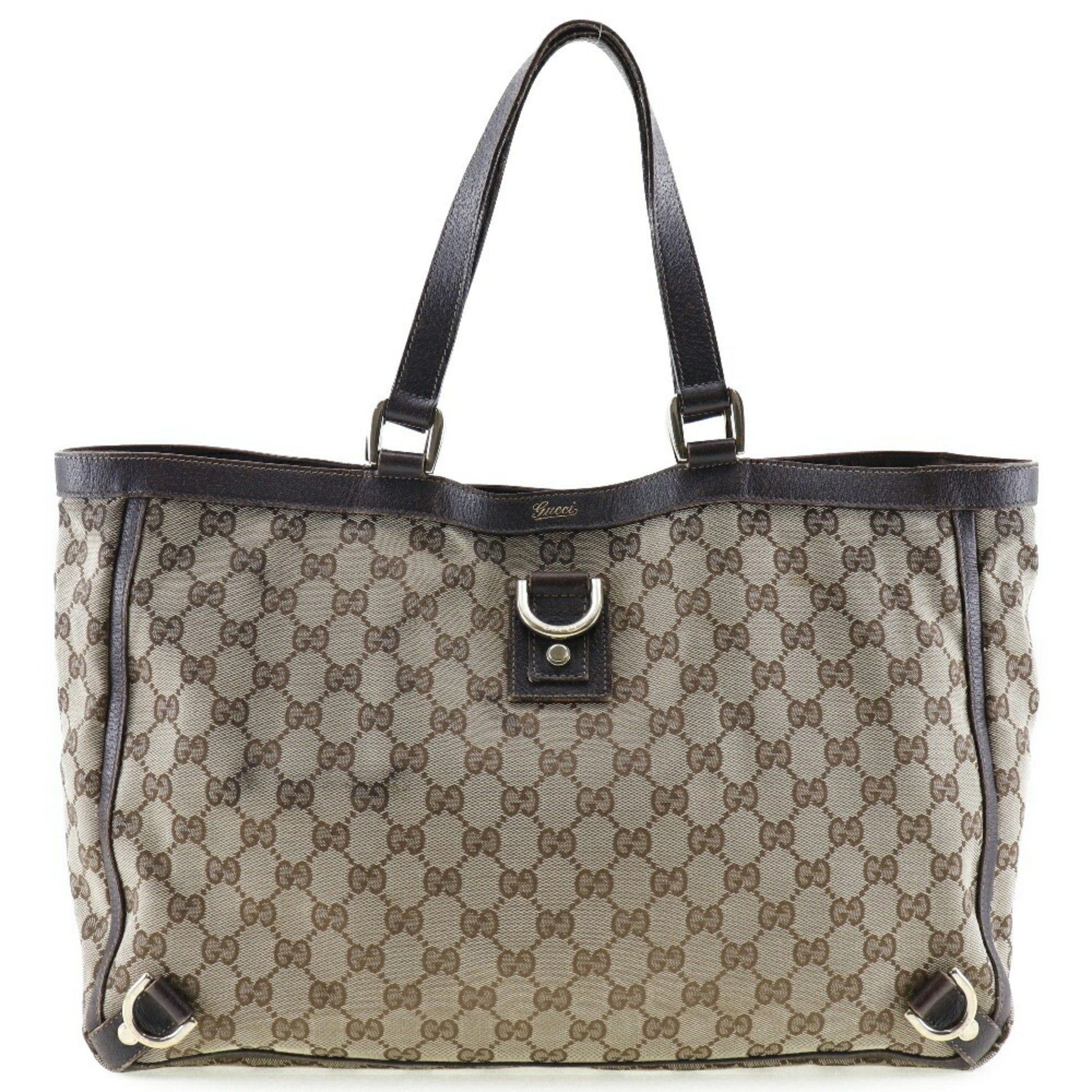 Gucci Leather Canvas Tote