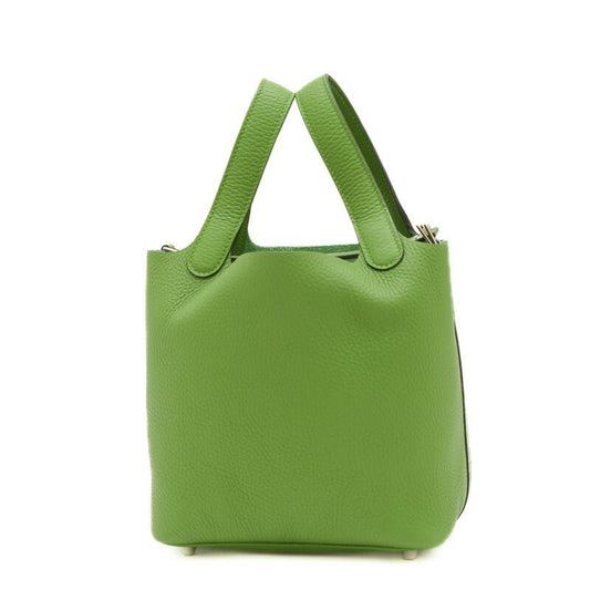 Hermes Green Vert Taurillon Clemence Leather Handbag ( )